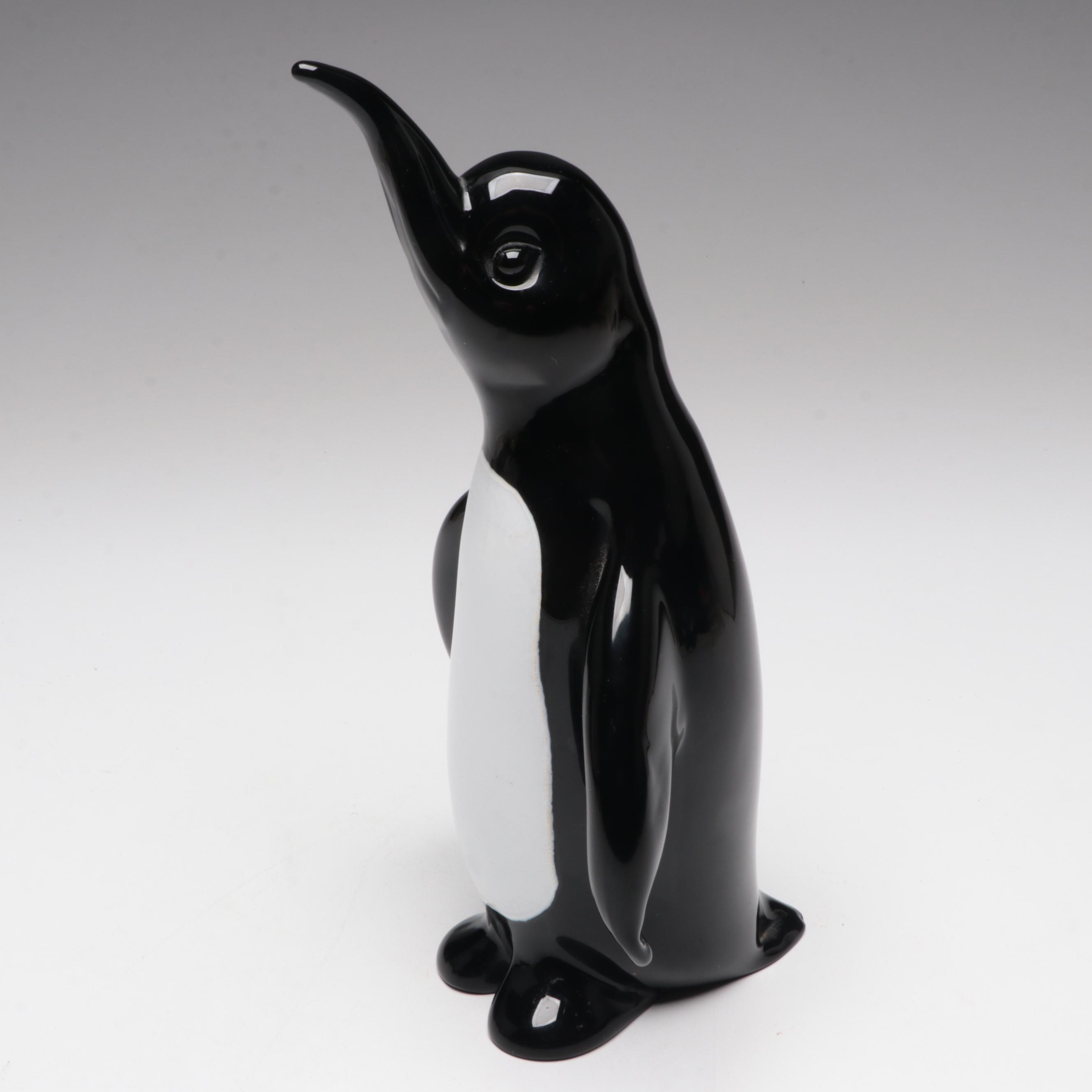 Murano Handcrafted Art Glass Penguin Figurine
