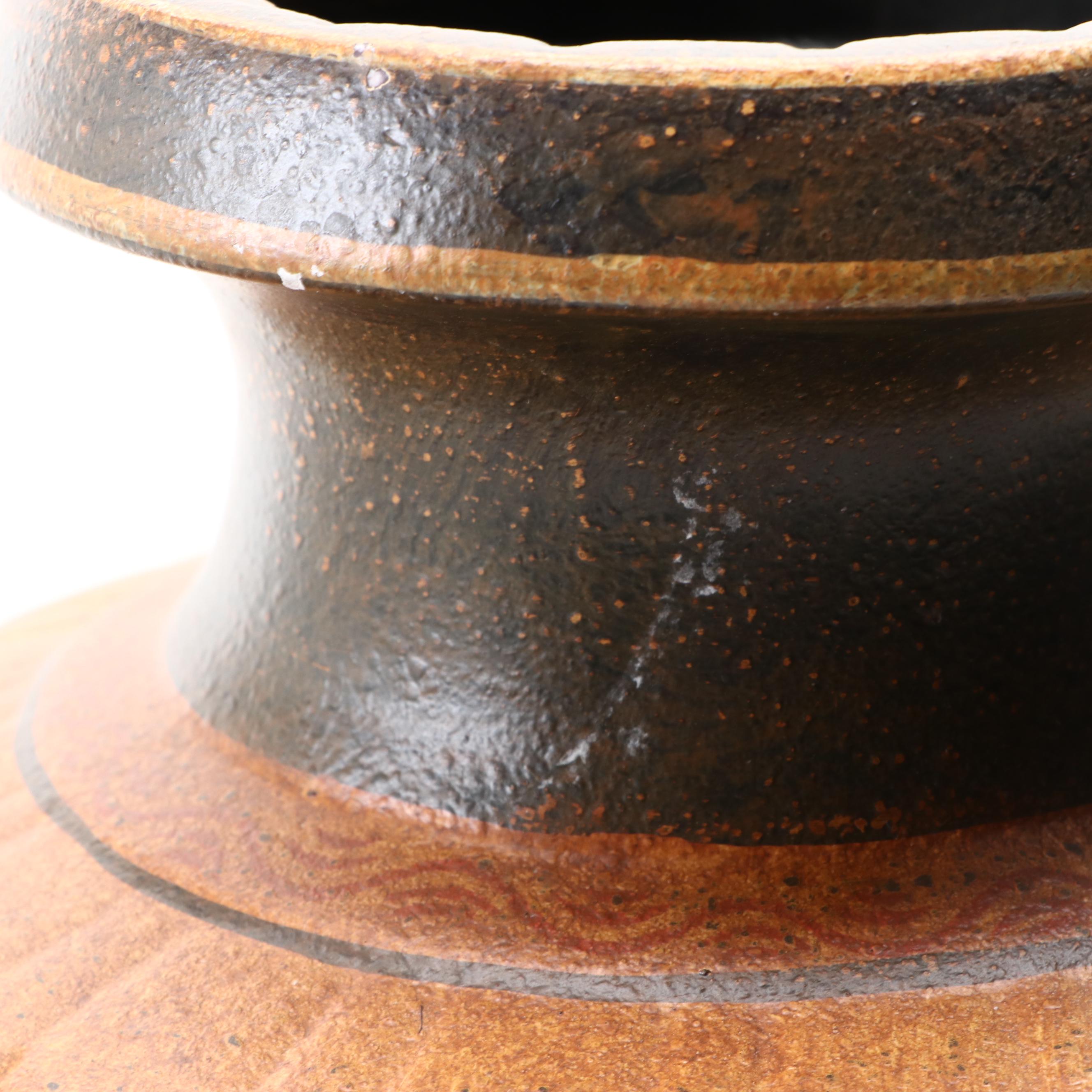 Greco-Roman Style Amphora Vase with Egyptian-Aesthetic Decorations