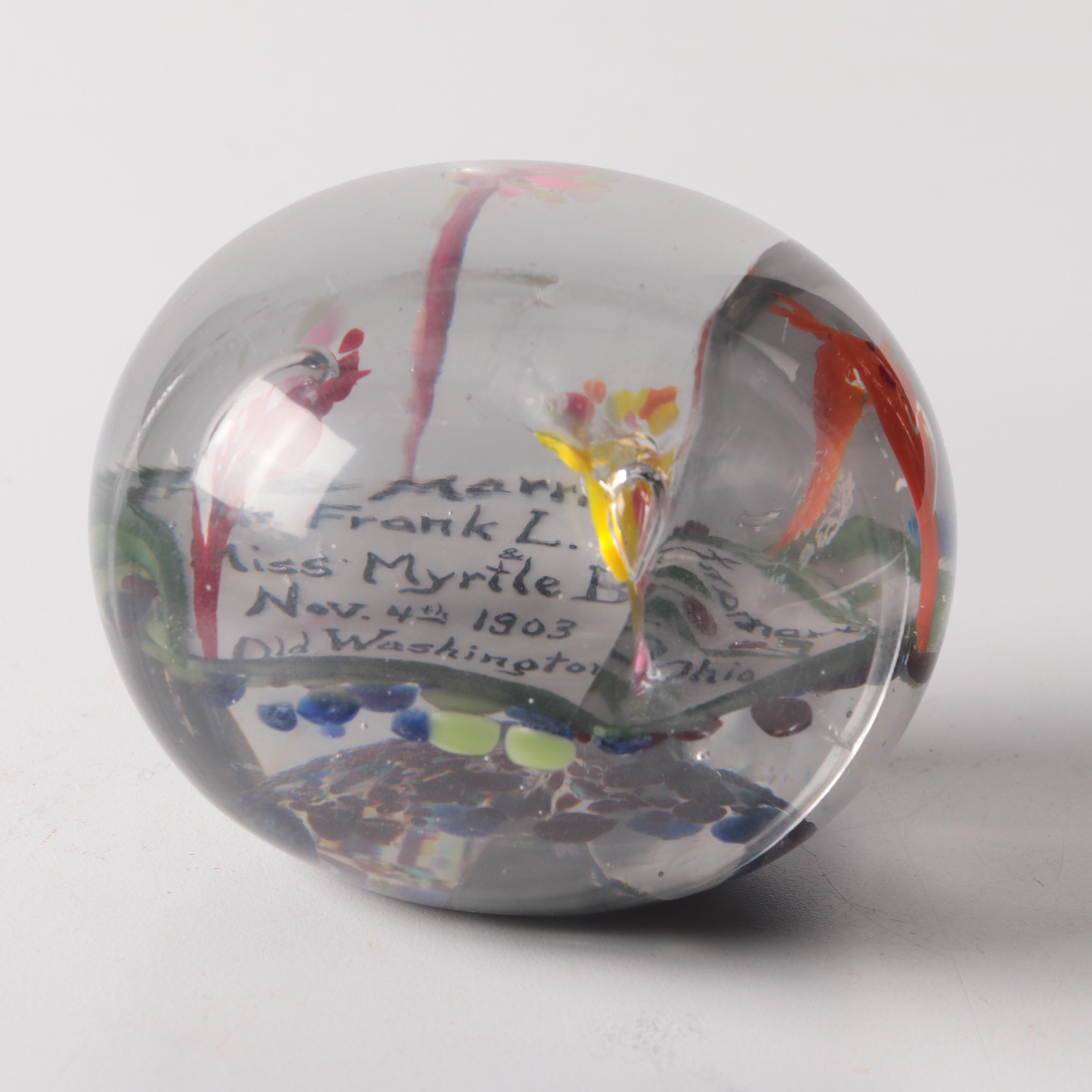 Handmade Art Glass Paperweight