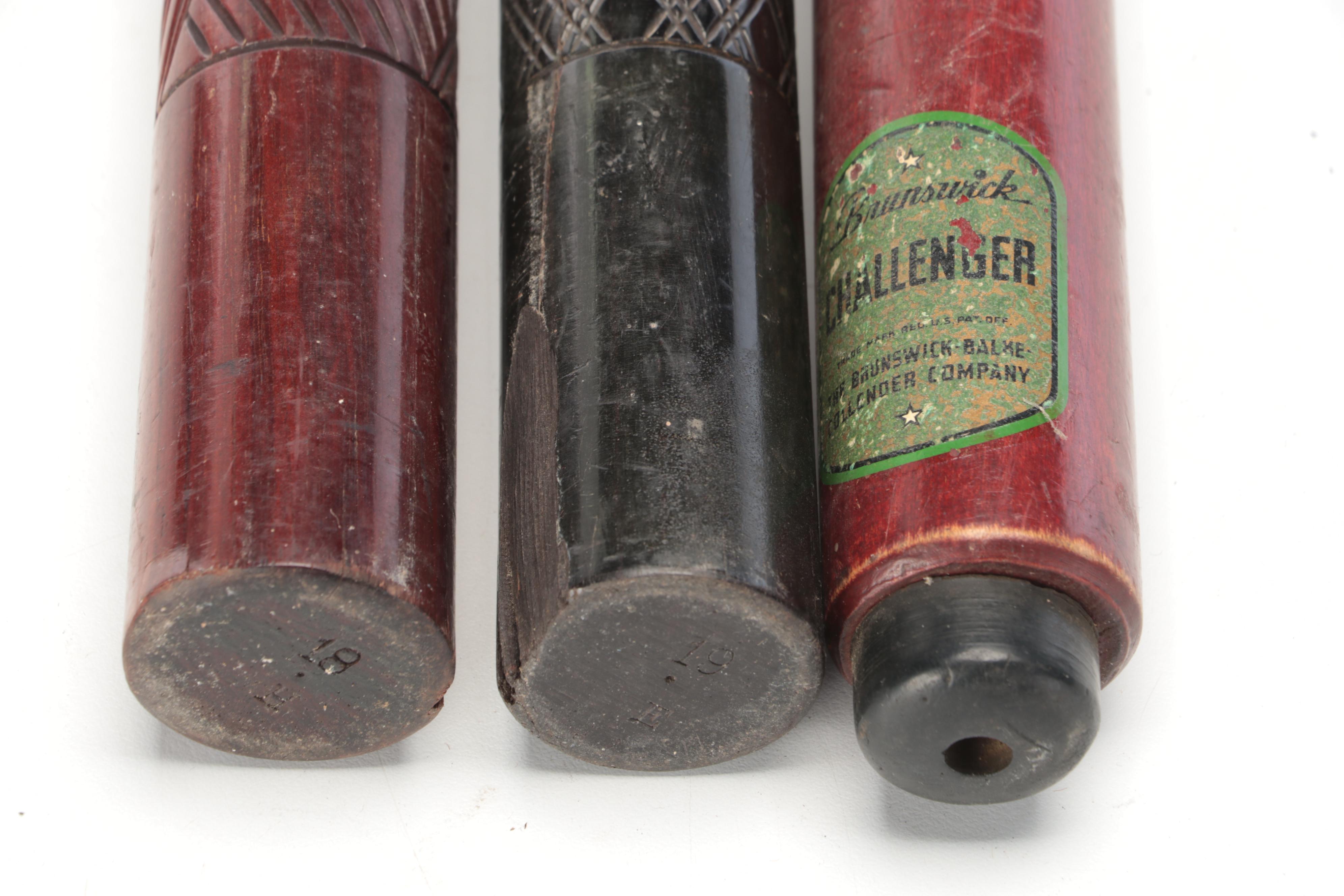 Brunswick "Challenger" and Other Pool Cues