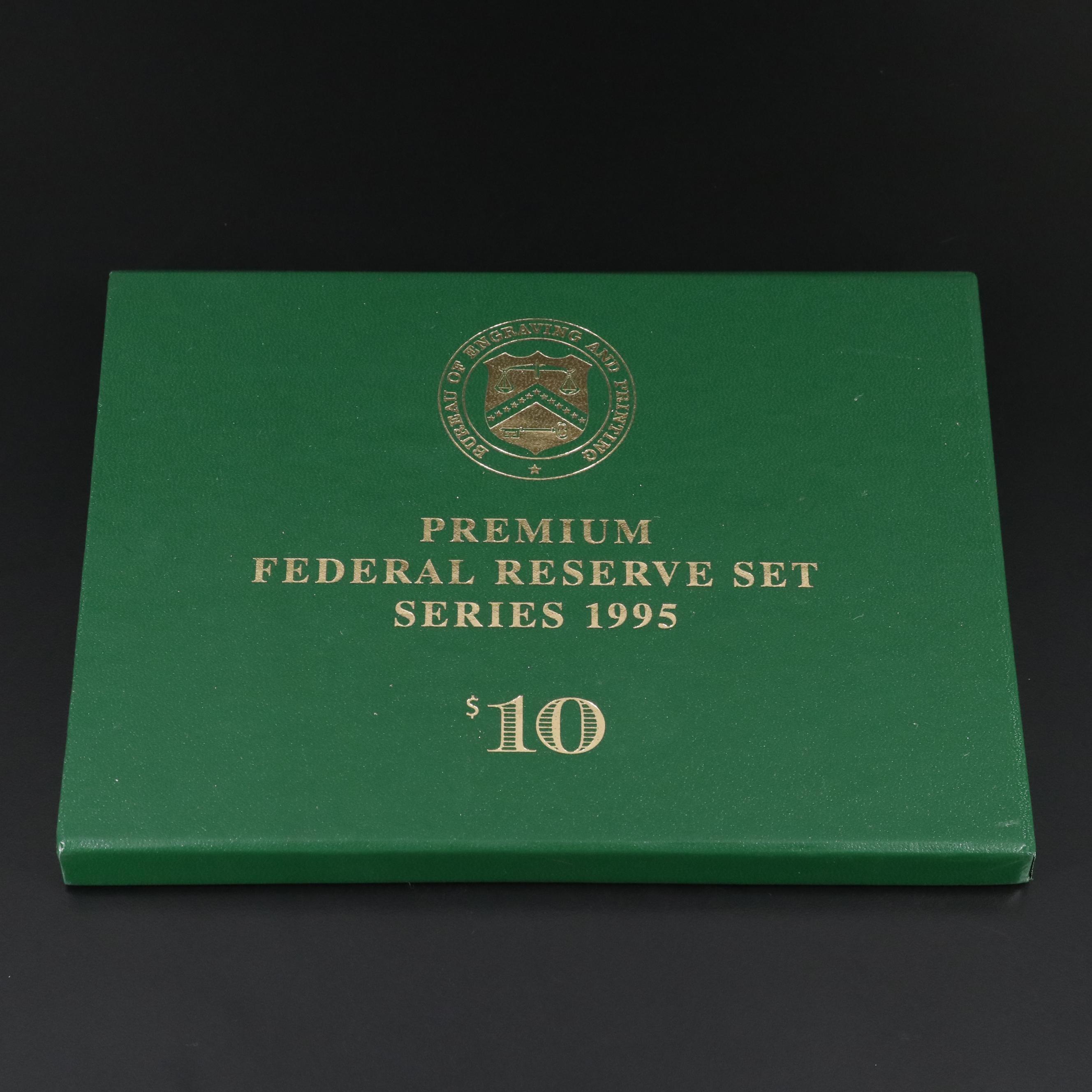 Premium Federal Reserve Set Series 1995 of $10 Federal Reserve Notes
