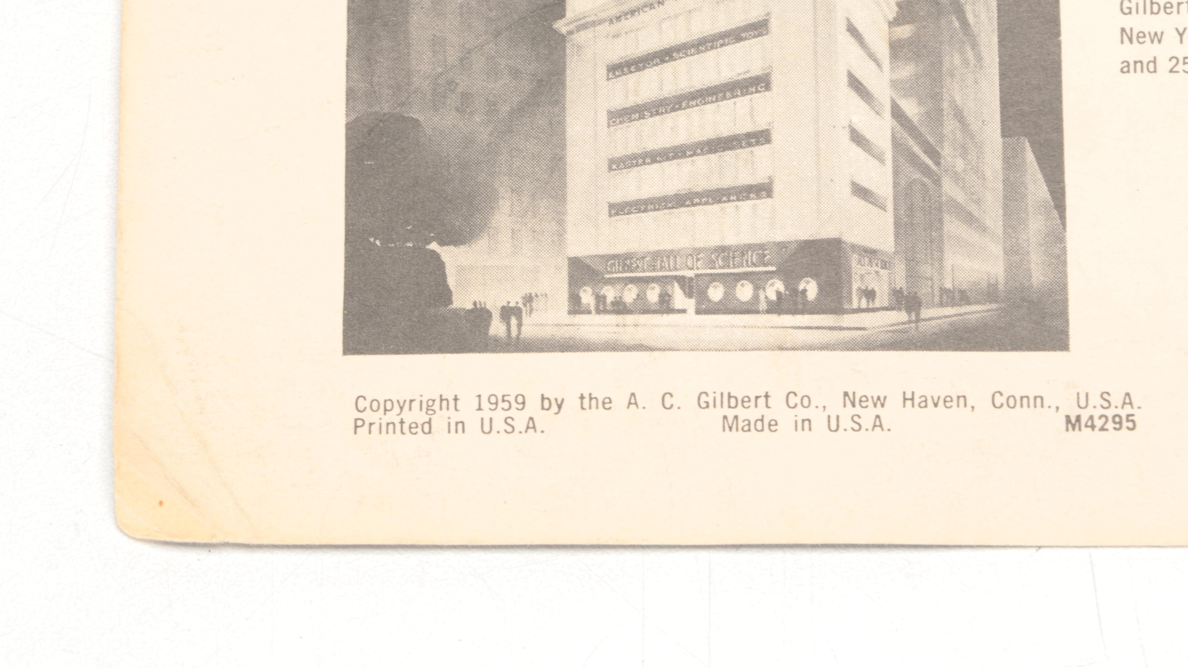 Gilbert Erector Rocket Launcher Set and No. 7 1/2 Engineer's Set