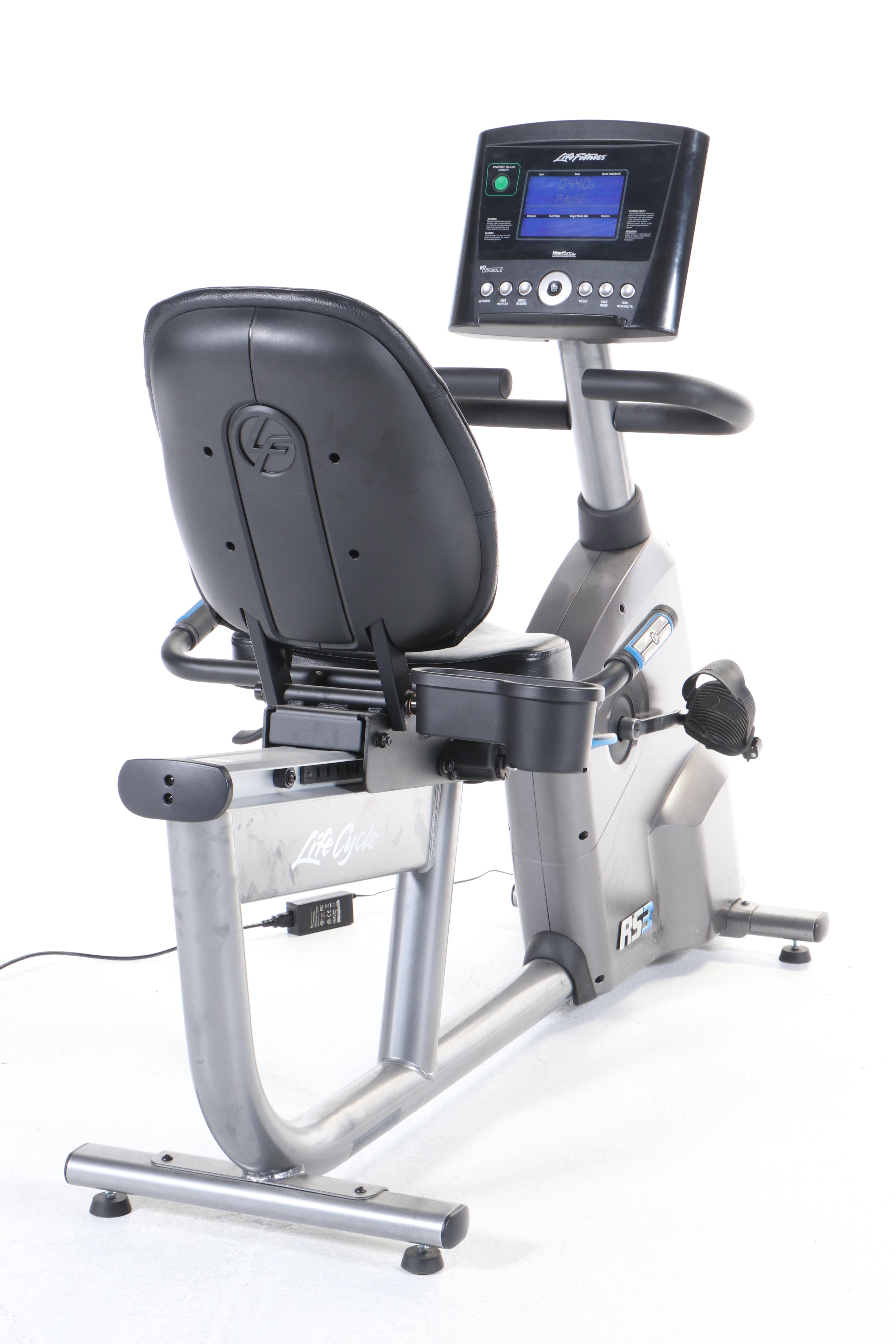 Life Fitness RS3 Recumbent Stationary Bike With Digital Display