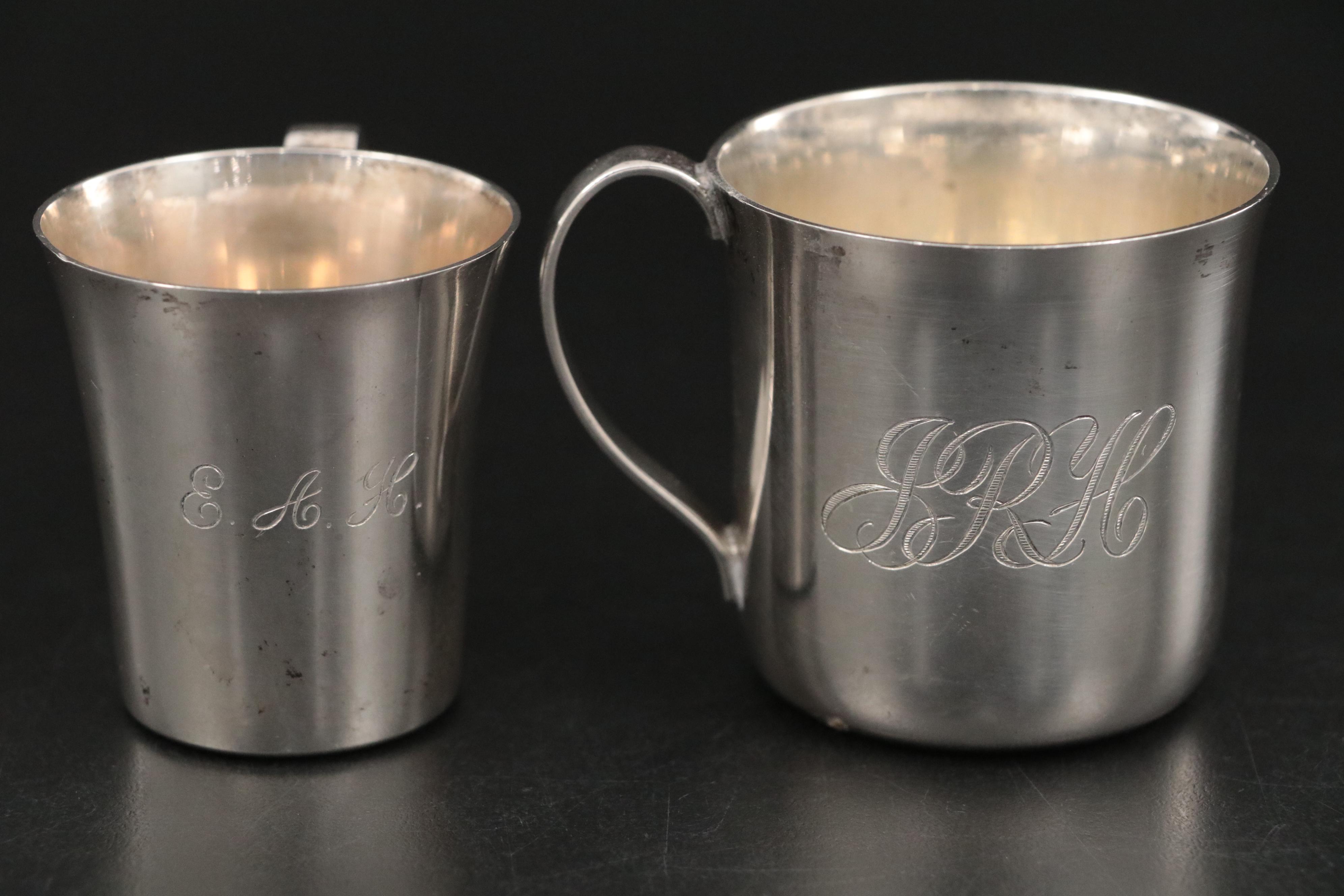 Tiffany & Co. Sterling Silver Baby Cups with Sterling Silver Rattle and More