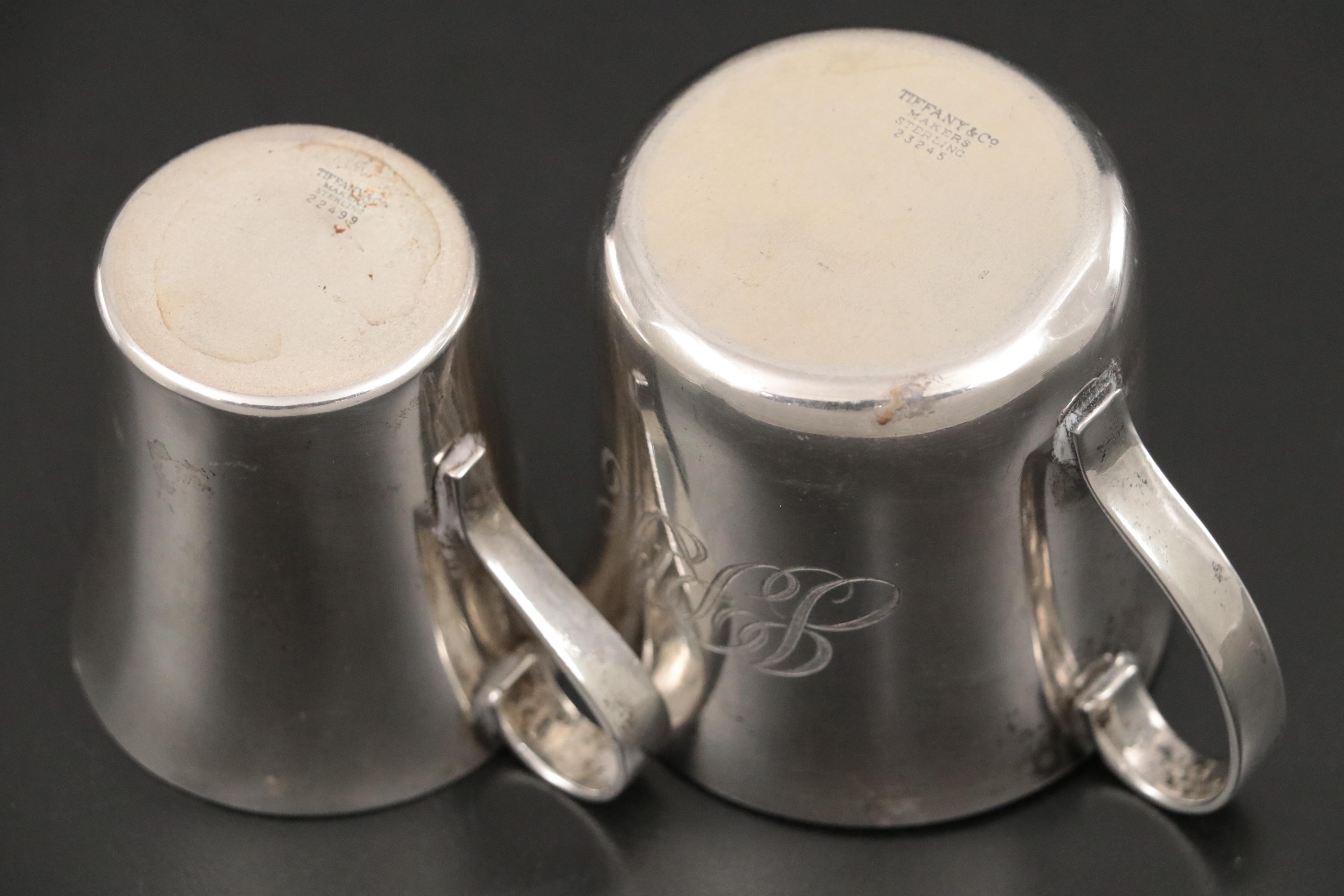 Tiffany & Co. Sterling Silver Baby Cups with Sterling Silver Rattle and More