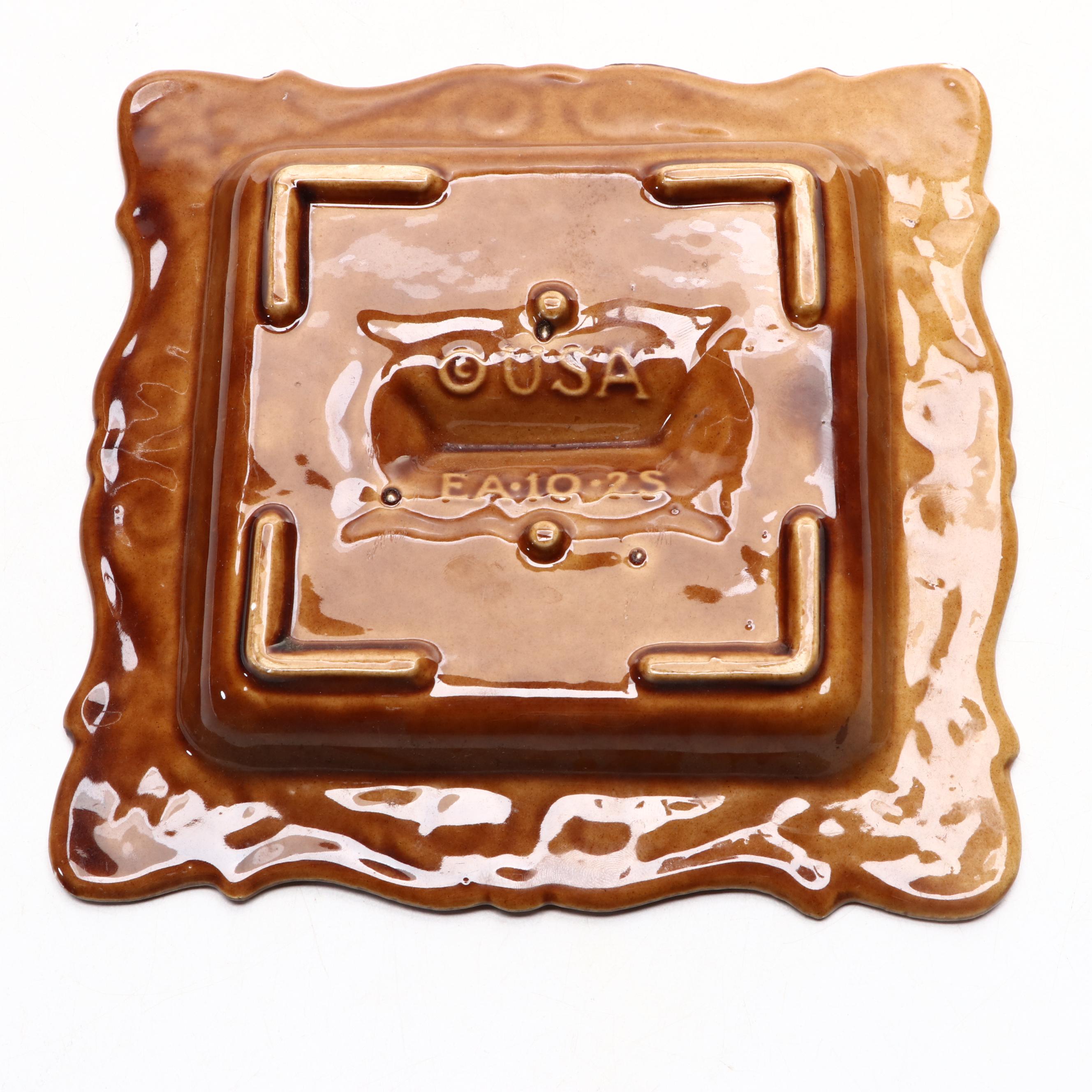 Drip Glazed and Other Pottery and Murano Glass Ashtrays, Mid to Late 20th C