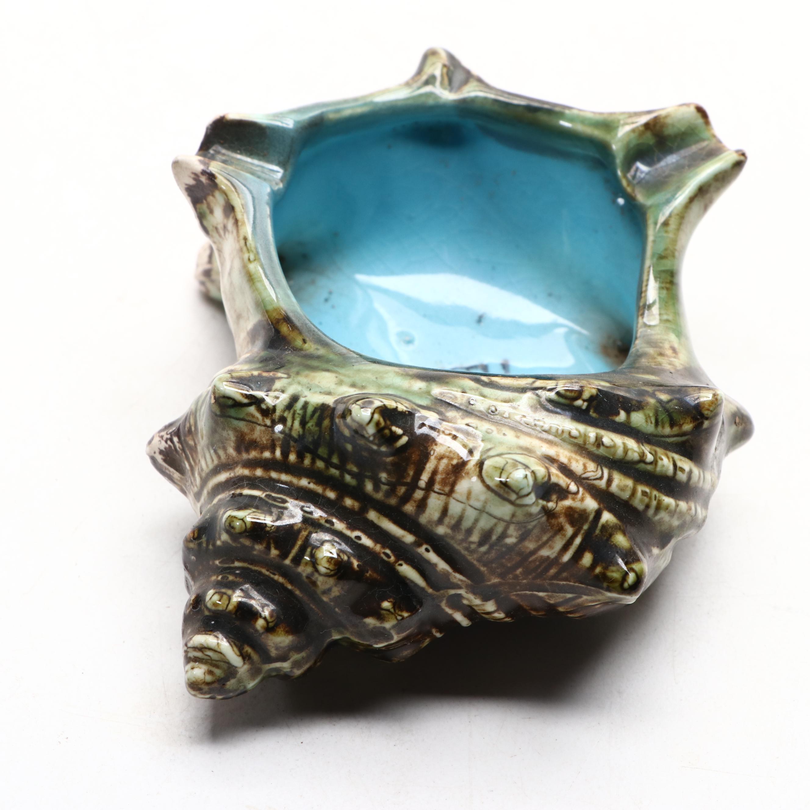 Drip Glazed and Other Pottery and Murano Glass Ashtrays, Mid to Late 20th C