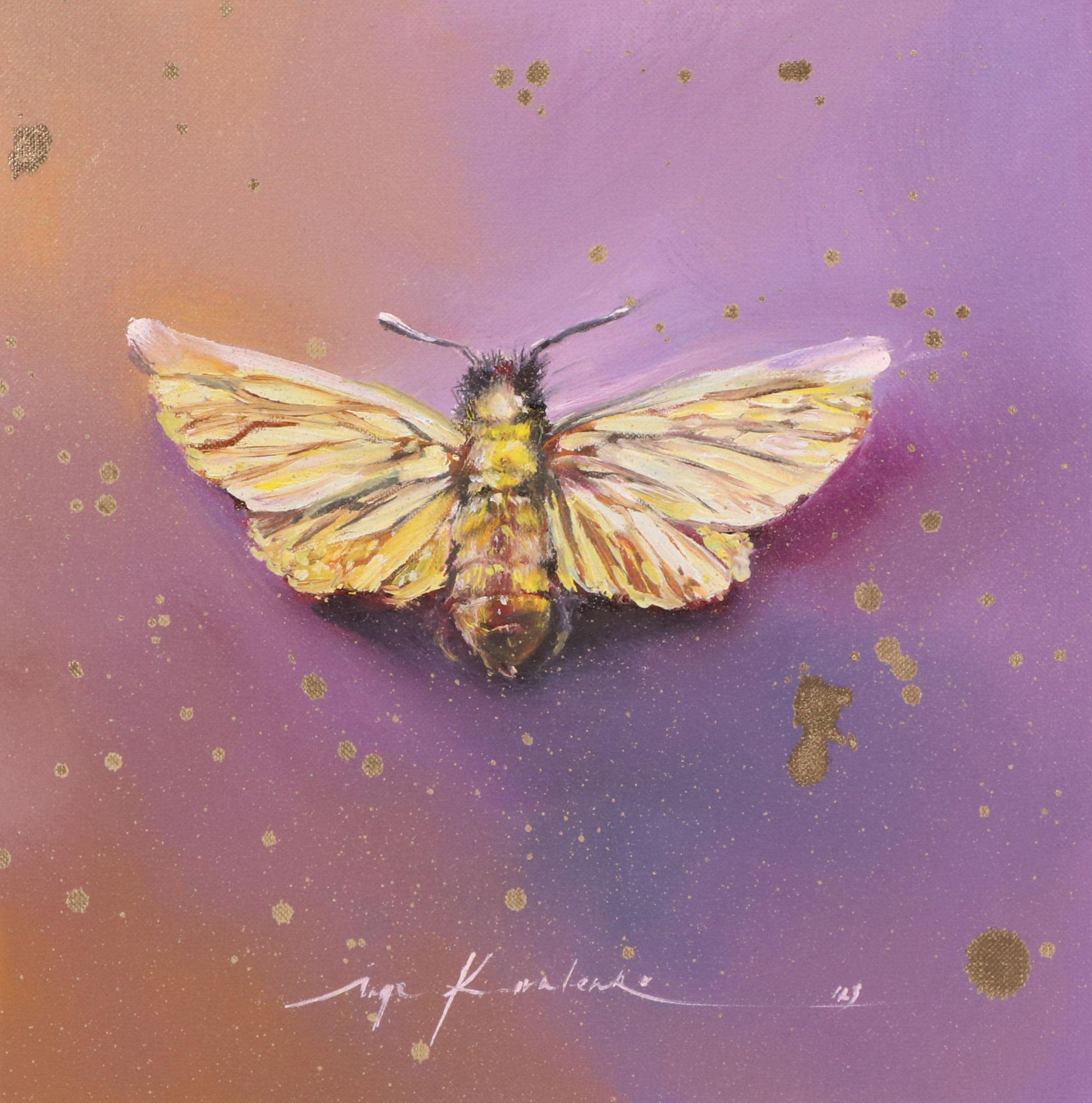 Inga Kovalenko Oil Painting of a Moth, 2023