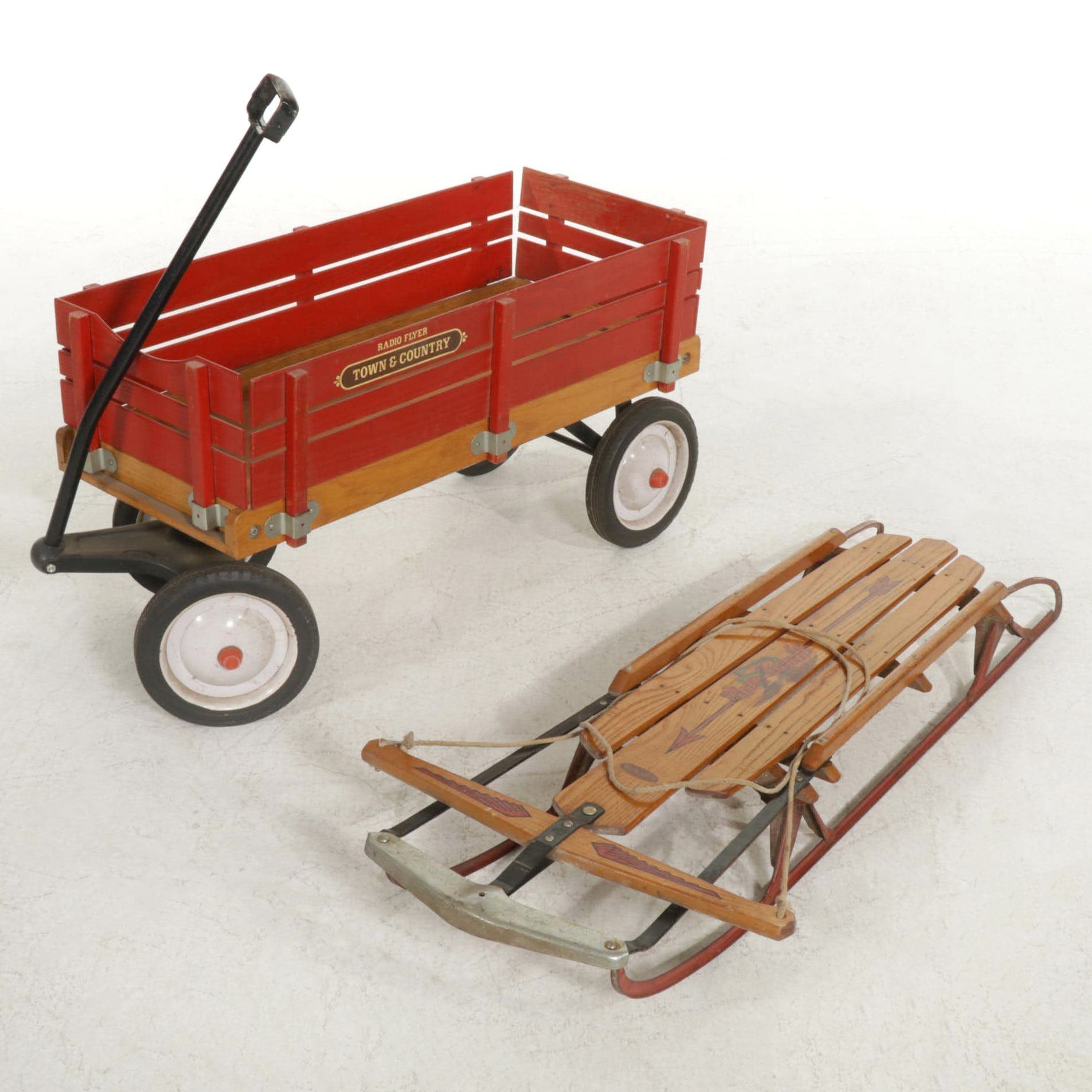 Radio Flyer "Town & Country" Wagon with Flexible Flyer "Airline Junior" Sled