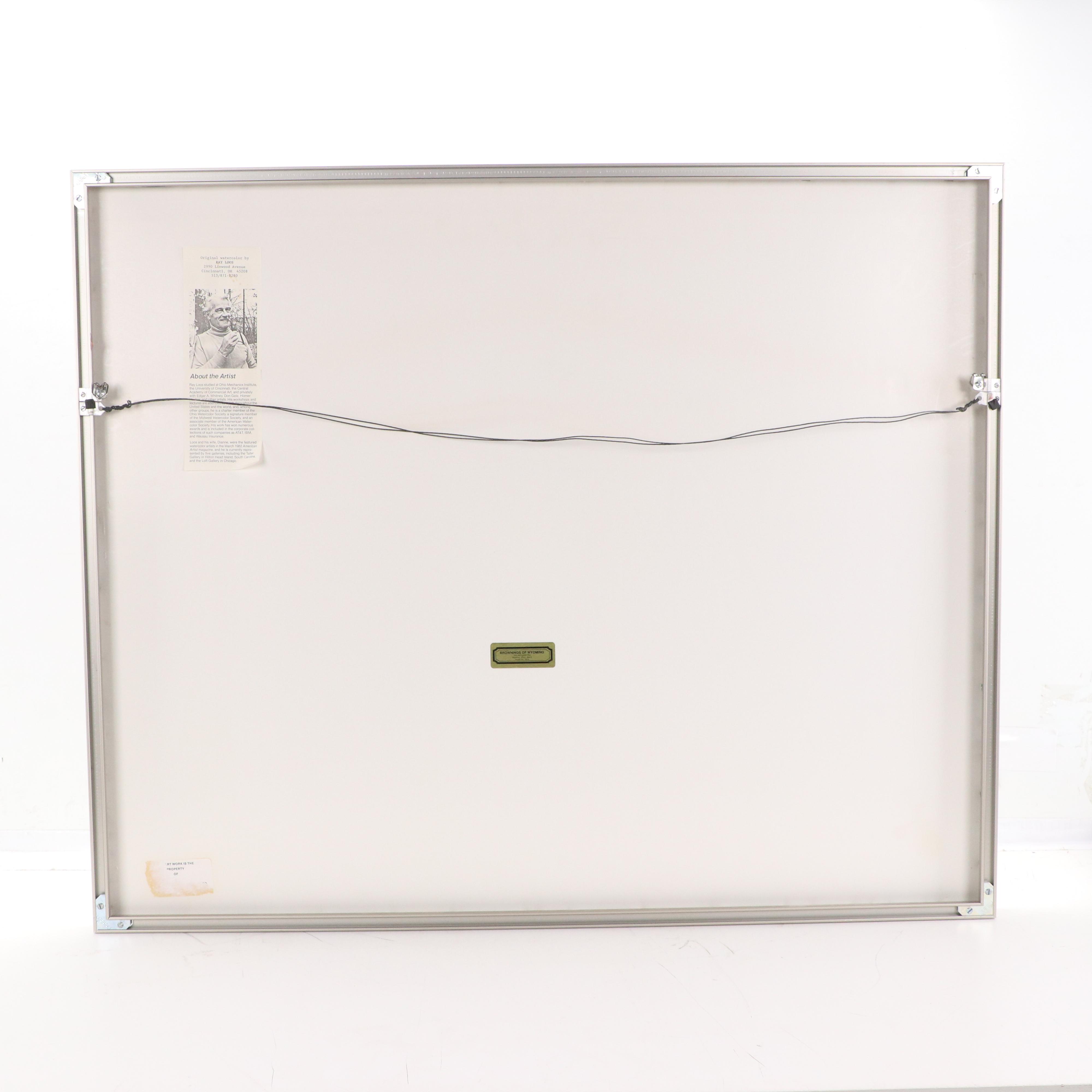 Ray Loos Winter Farm Landscape Watercolor Painting