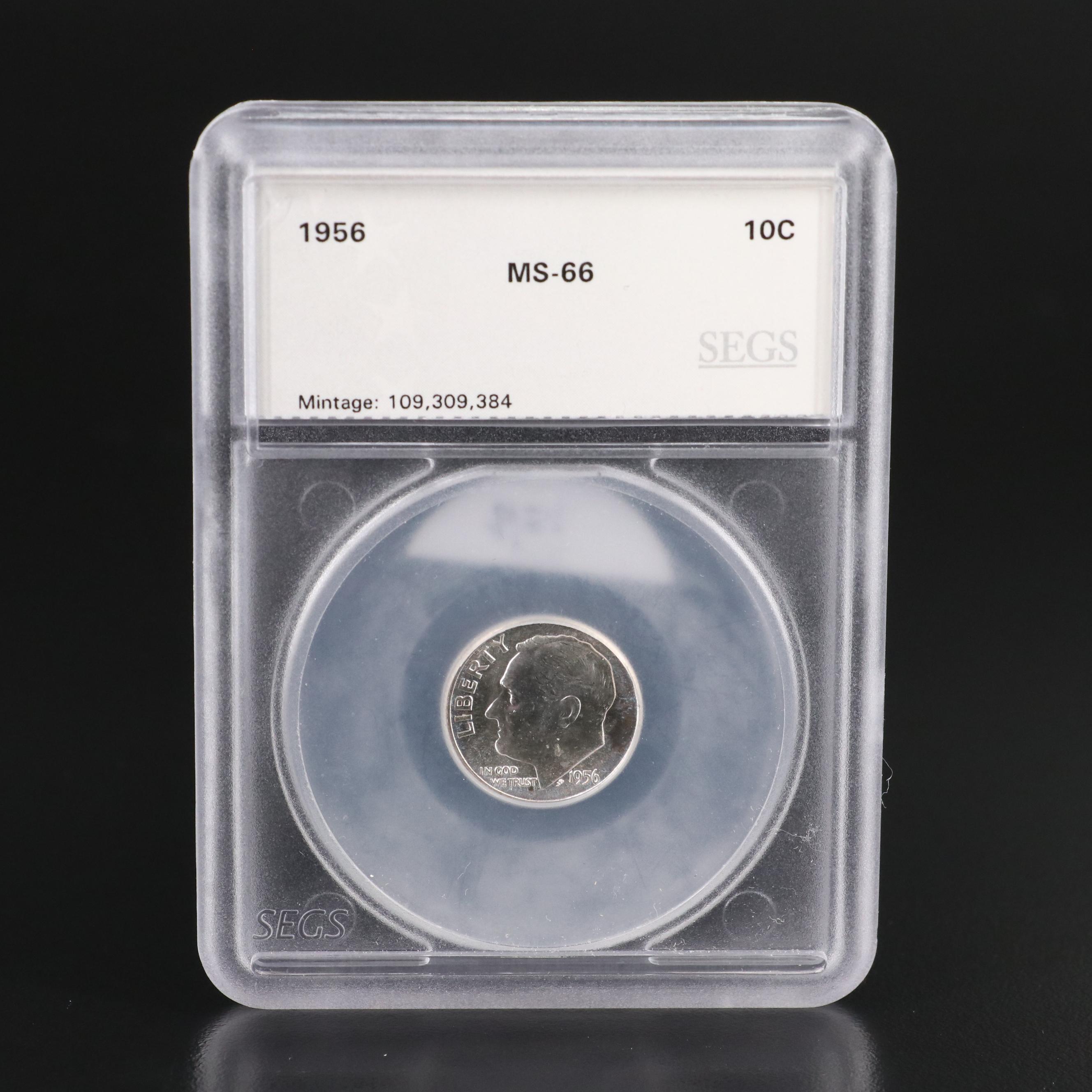 Seven Uncirculated Roosevelt Silver Dimes