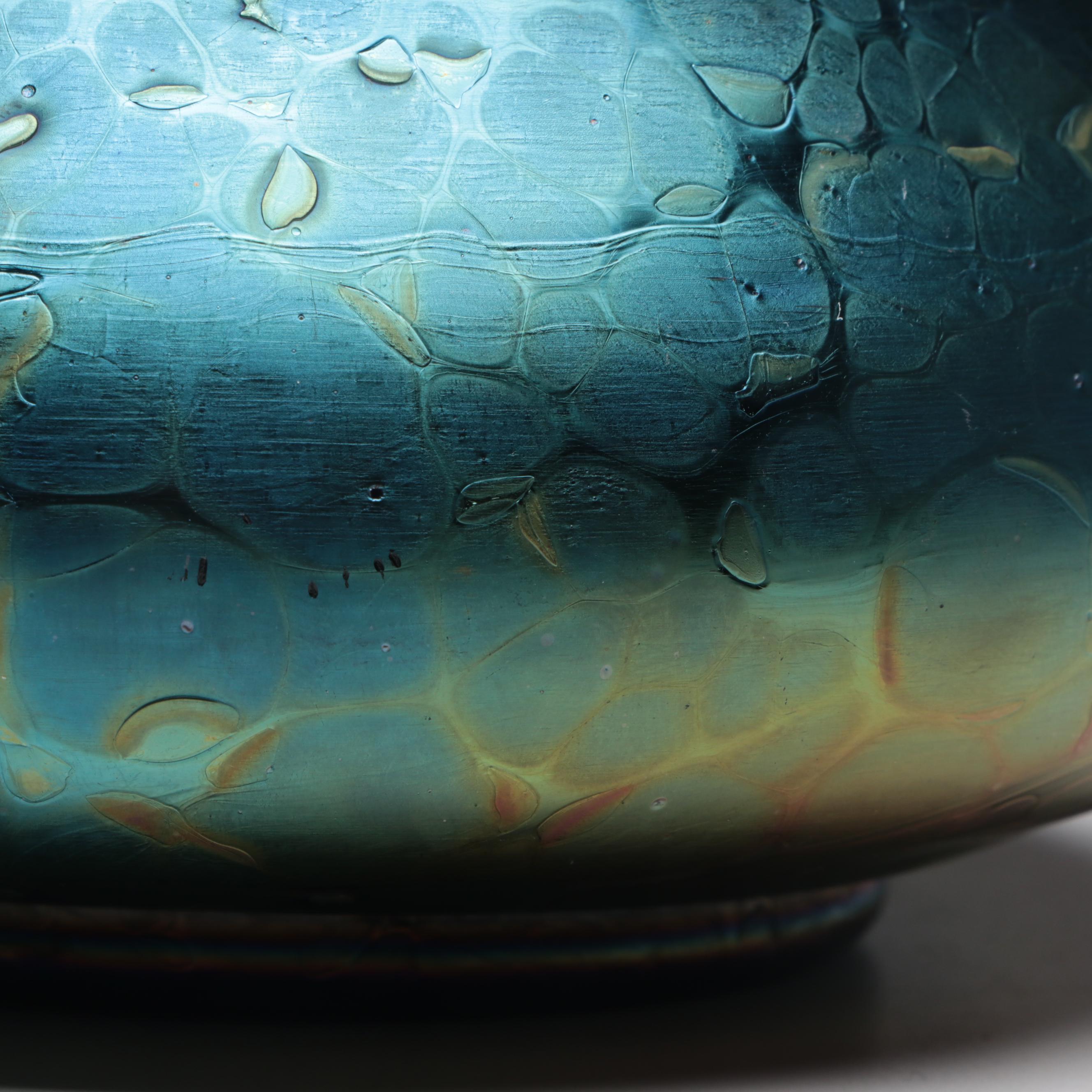 Loetz Handblown Art Nouveau Iridescent Oil Spot Art Glass Vase, Early 20th C.