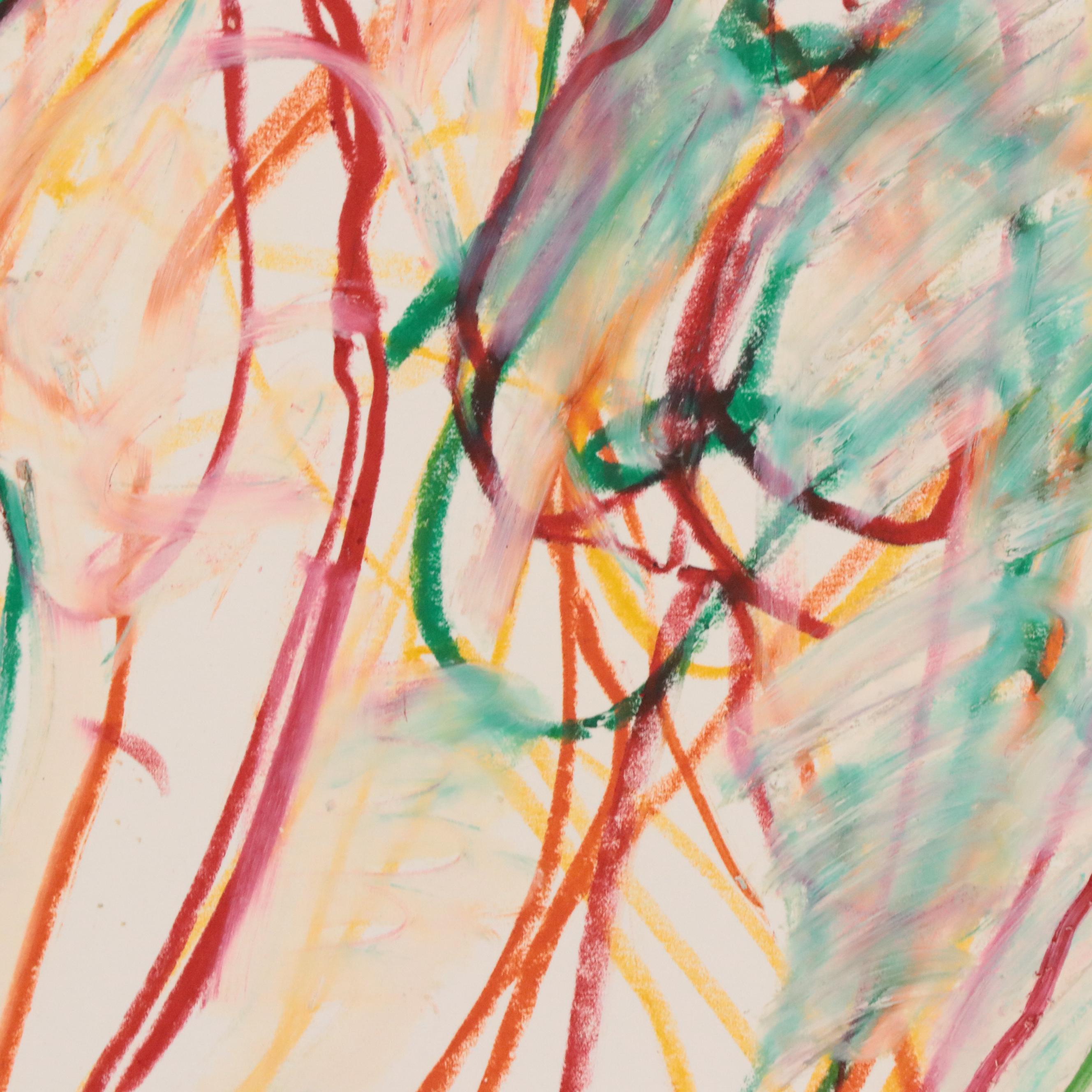 Jack Meanwell Abstract Mixed Media Painting, 1980