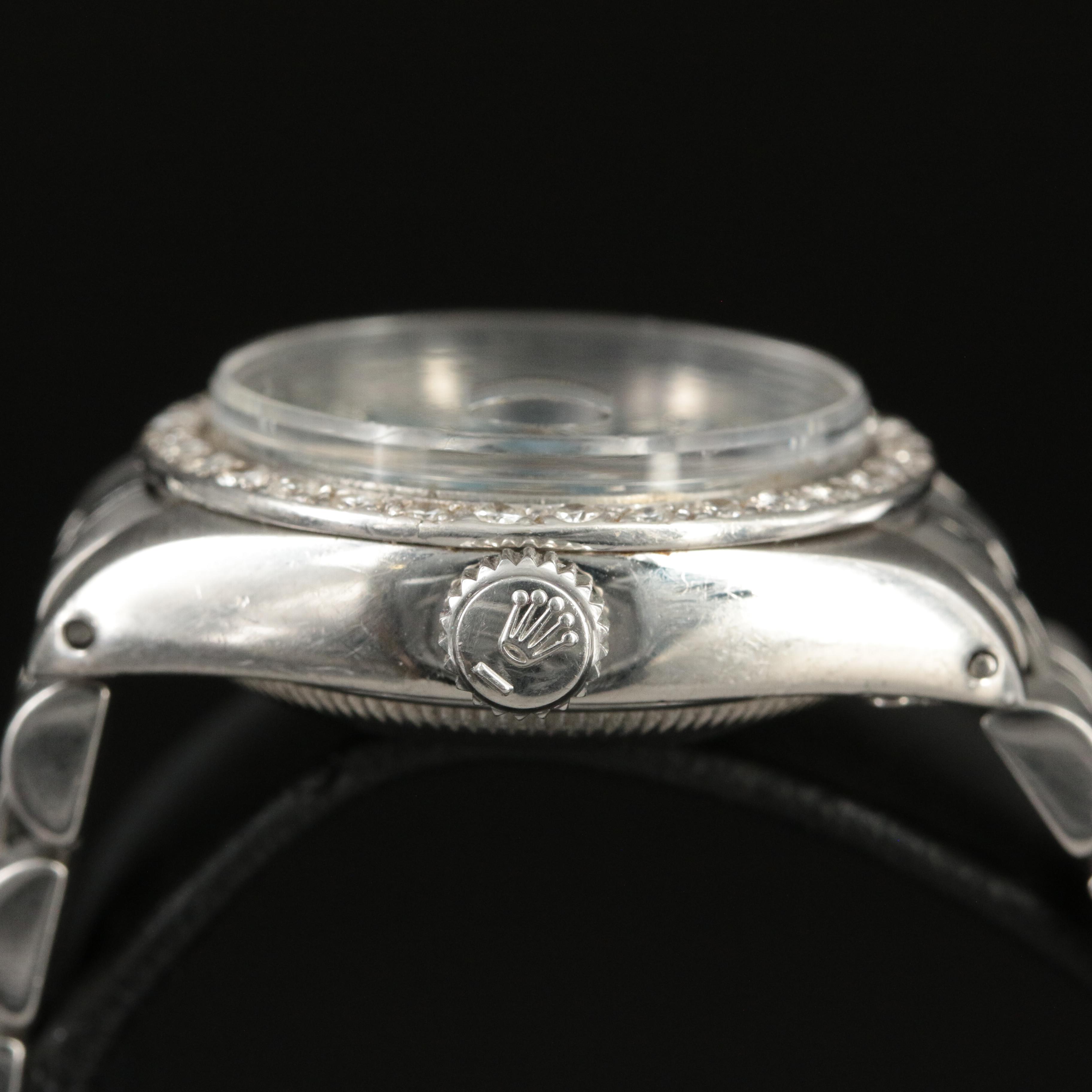 1982 Rolex Custom Diamond, Mother-of-Pearl Dial and Bezel Watch