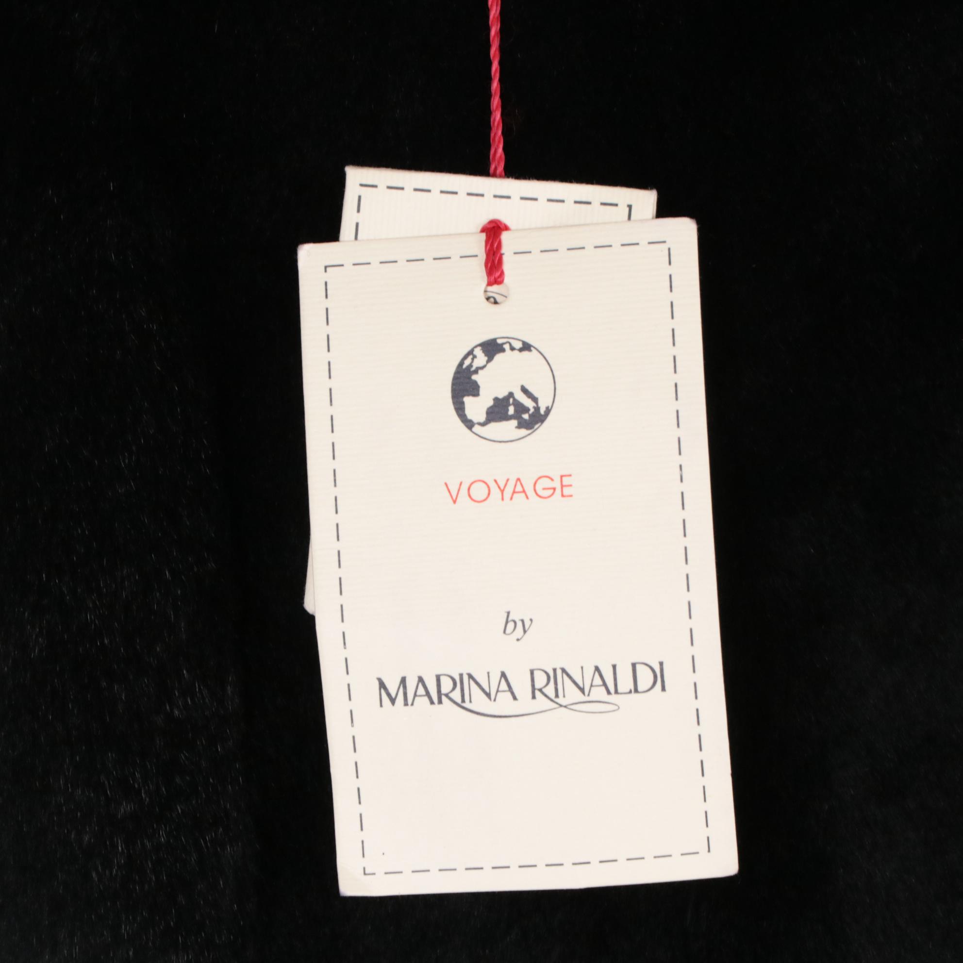 Marina Rinaldi Coat with Sheared Fur Lining, Silk Blouse, and Evening Skirt