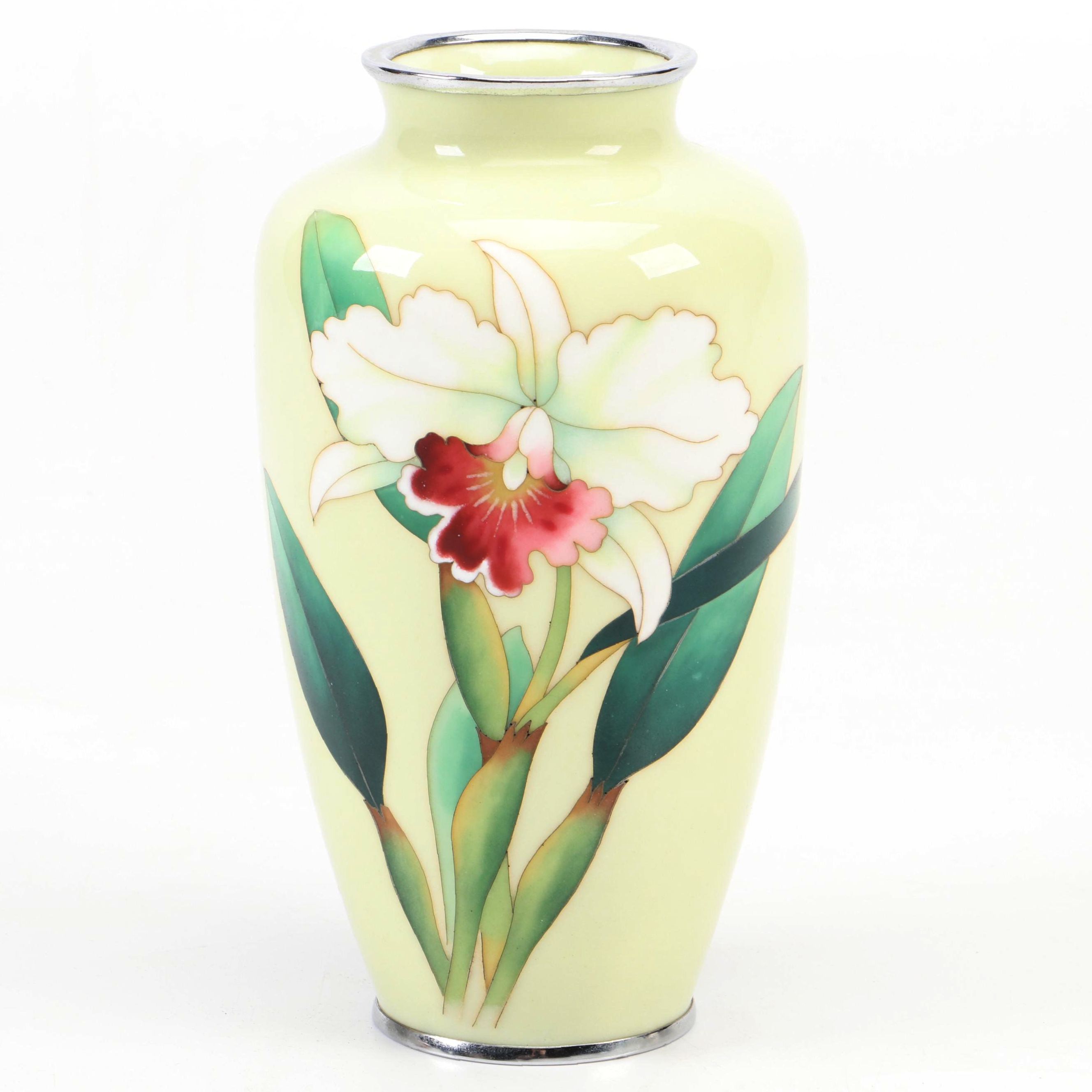 Japanese Ando Cloisonne Enamel Vase, 20th Century