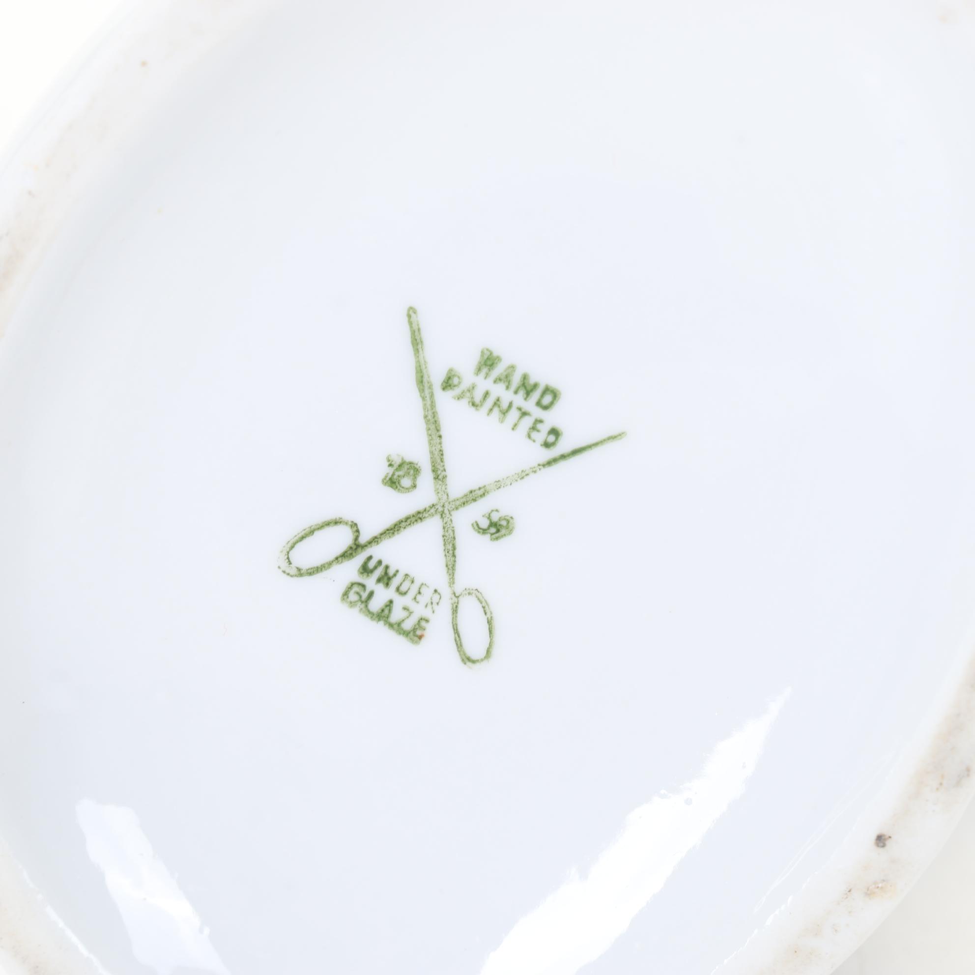 Gräfenthal Hand-Painted Porcelain Figurines Featuring Boy Playing Violin