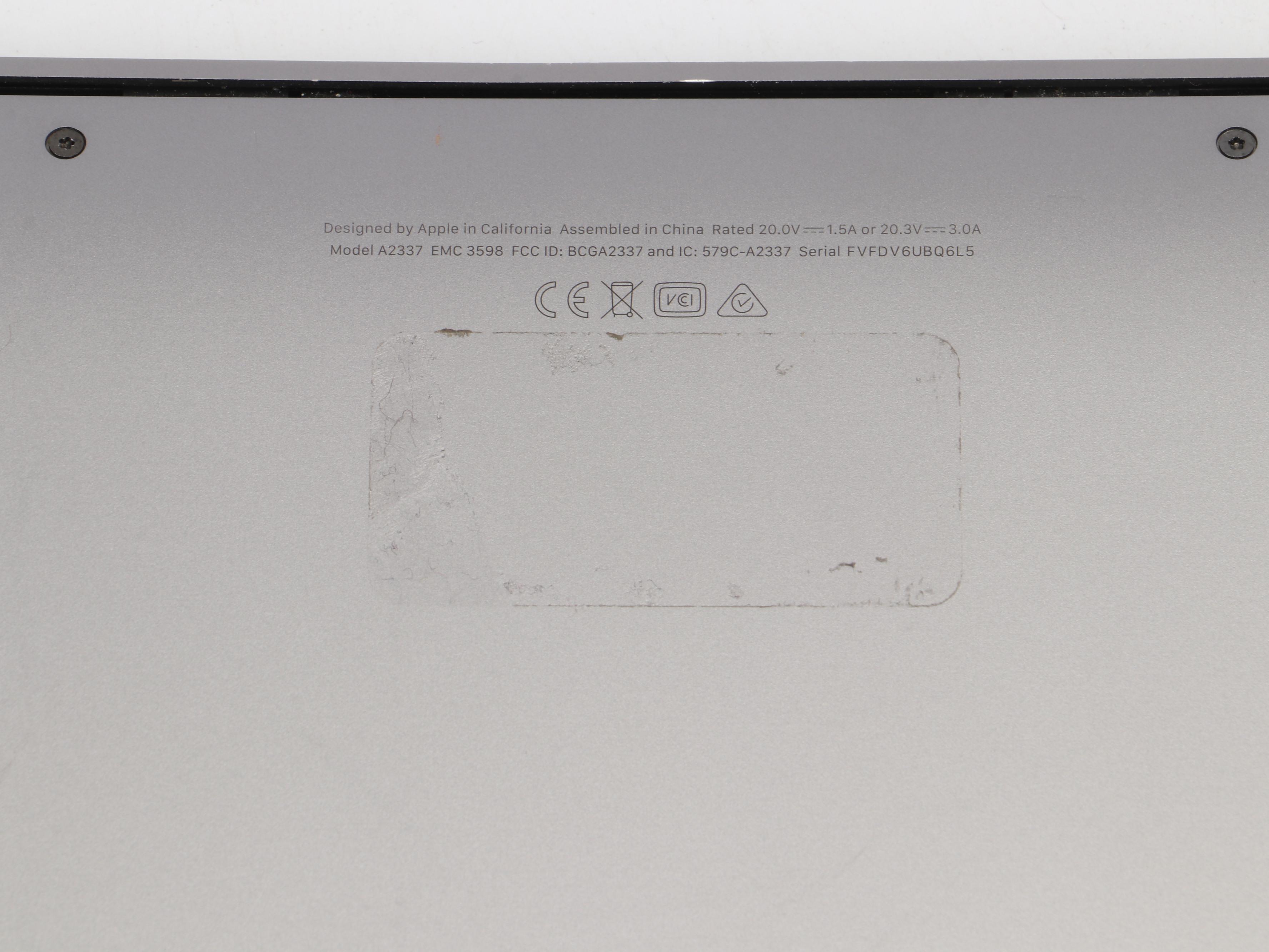 Apple MacBook Air 13" Silver Laptop, 2020