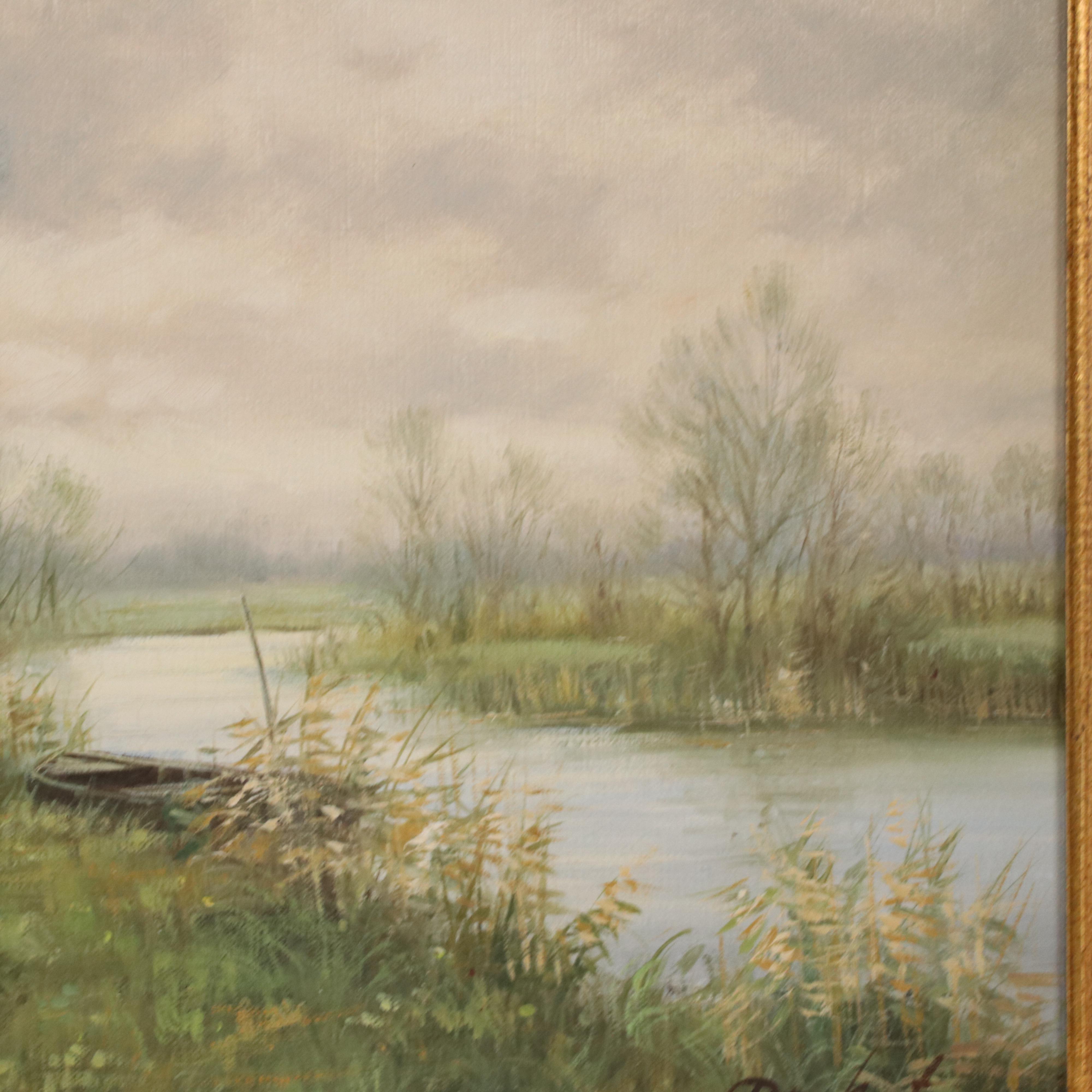 Peter Motz Oil Painting of Homestead Scene