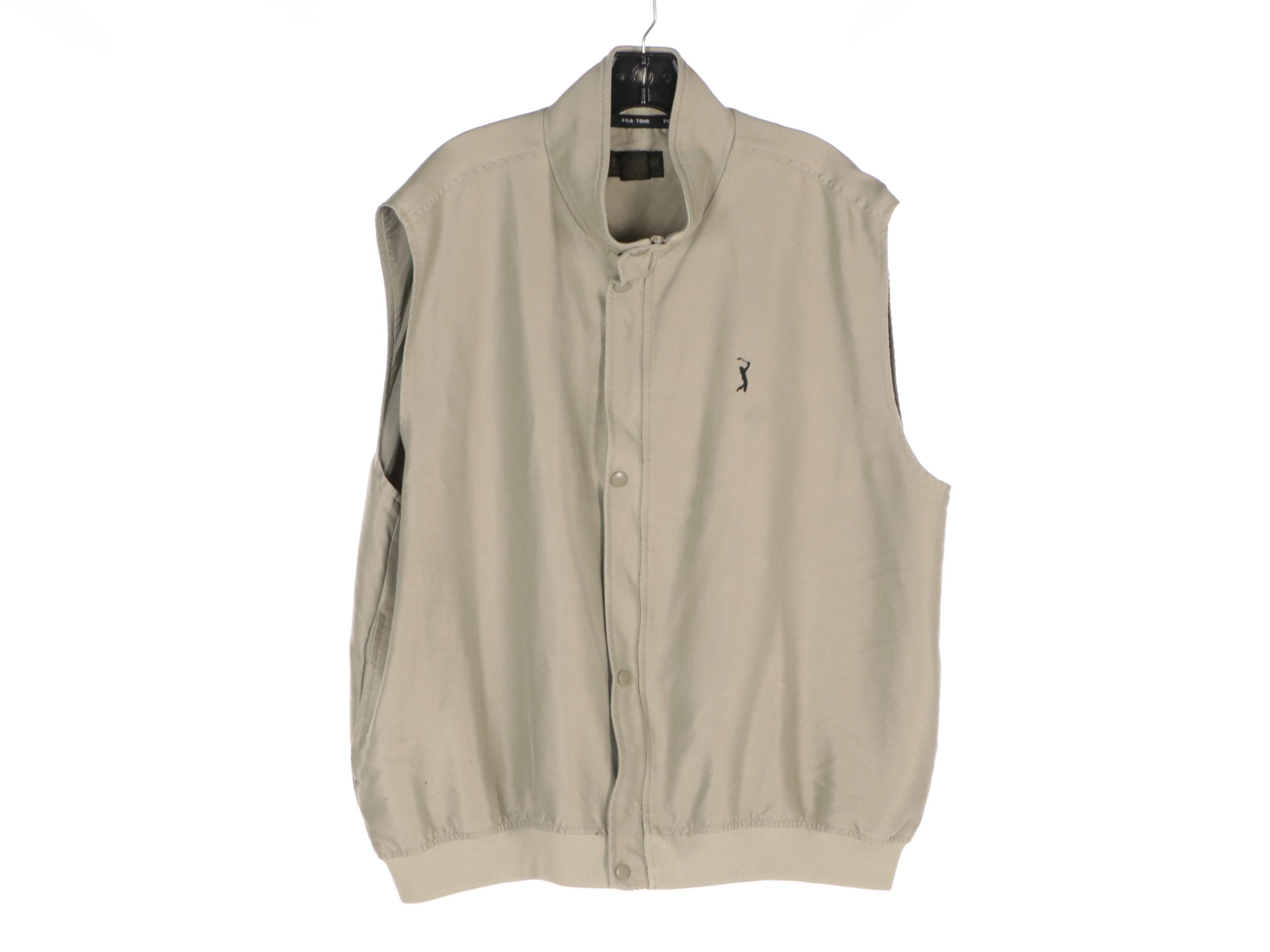 Men's PGA Tour Zip Jacket and Vest with Other Zipper-Front Jacket