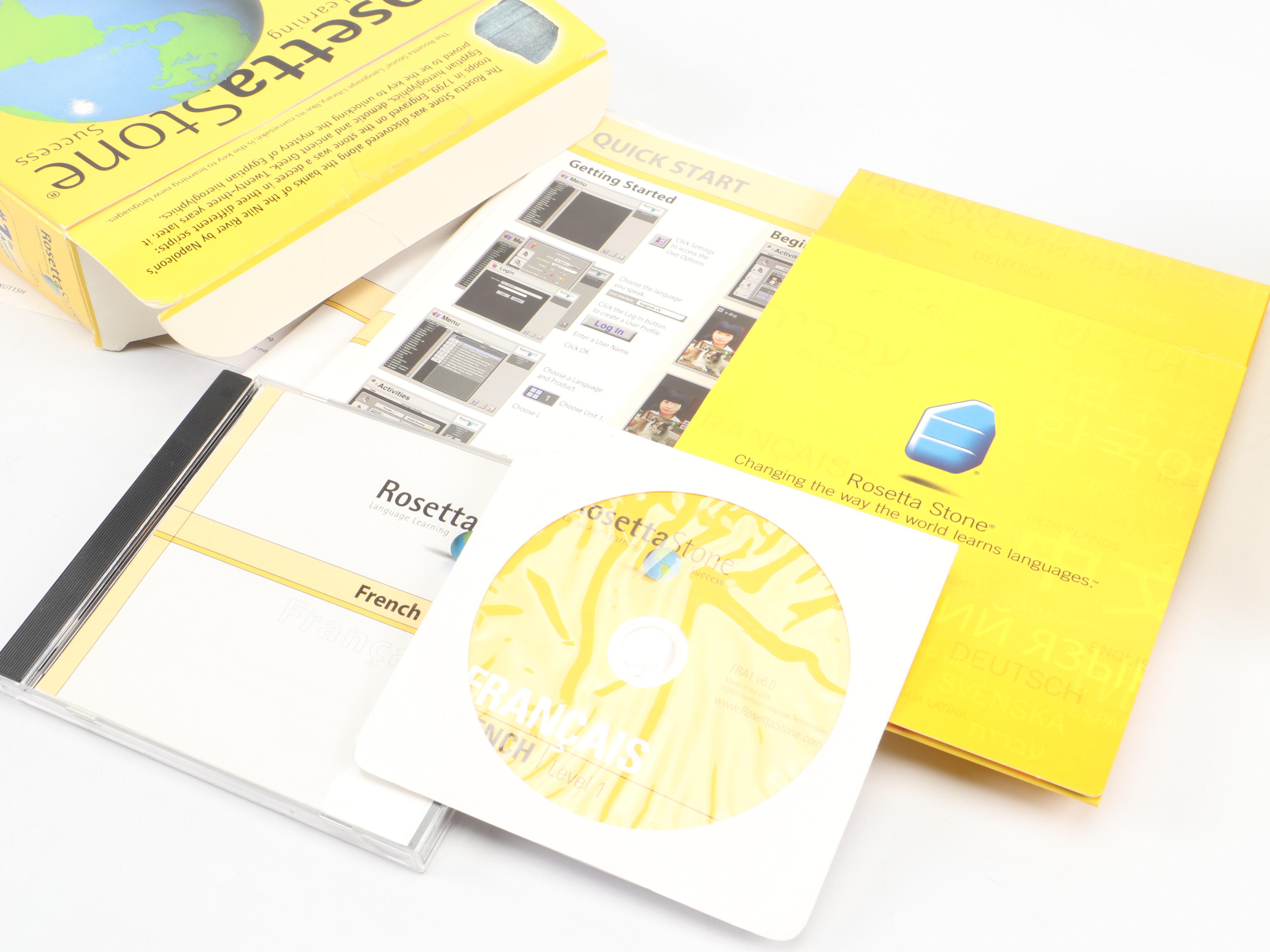 Rosetta Stone Language Learning French CD Software Sets