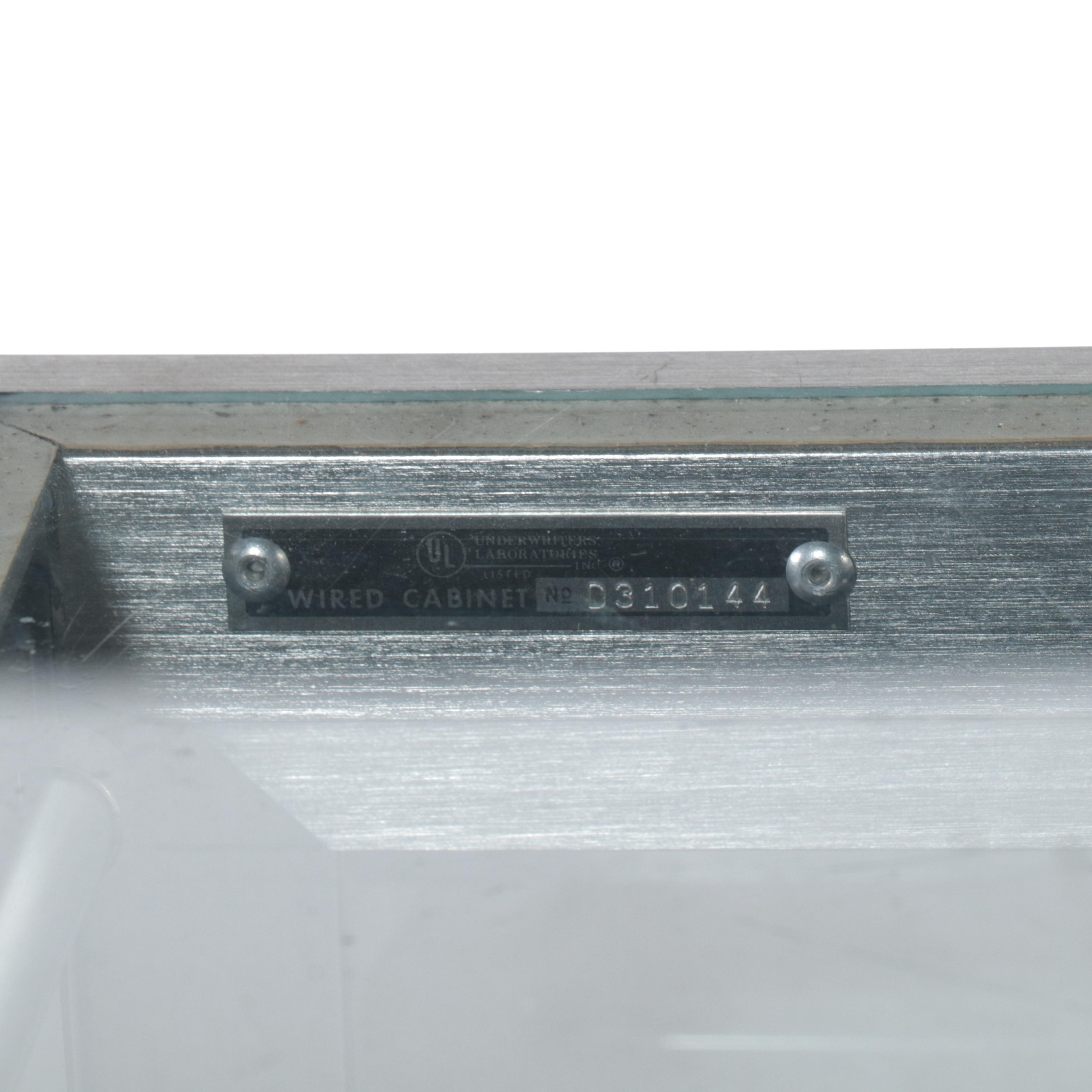 Jahabow Metal, Glass and Laminate Shop Display Case with Revolving Shelves