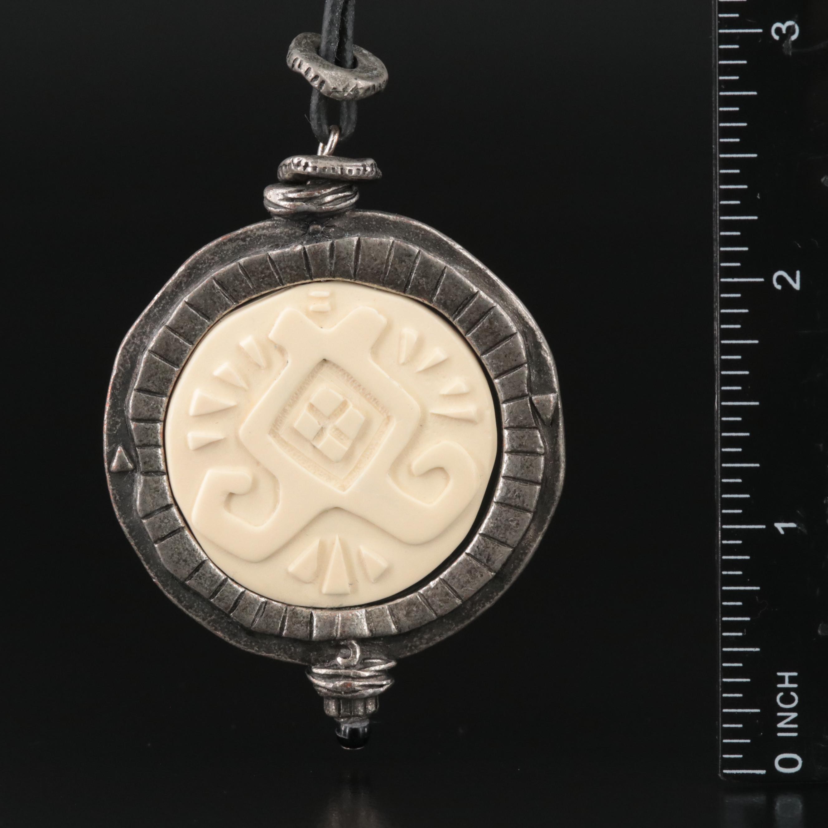 Reversible Cardinal Direction Pendant Necklace