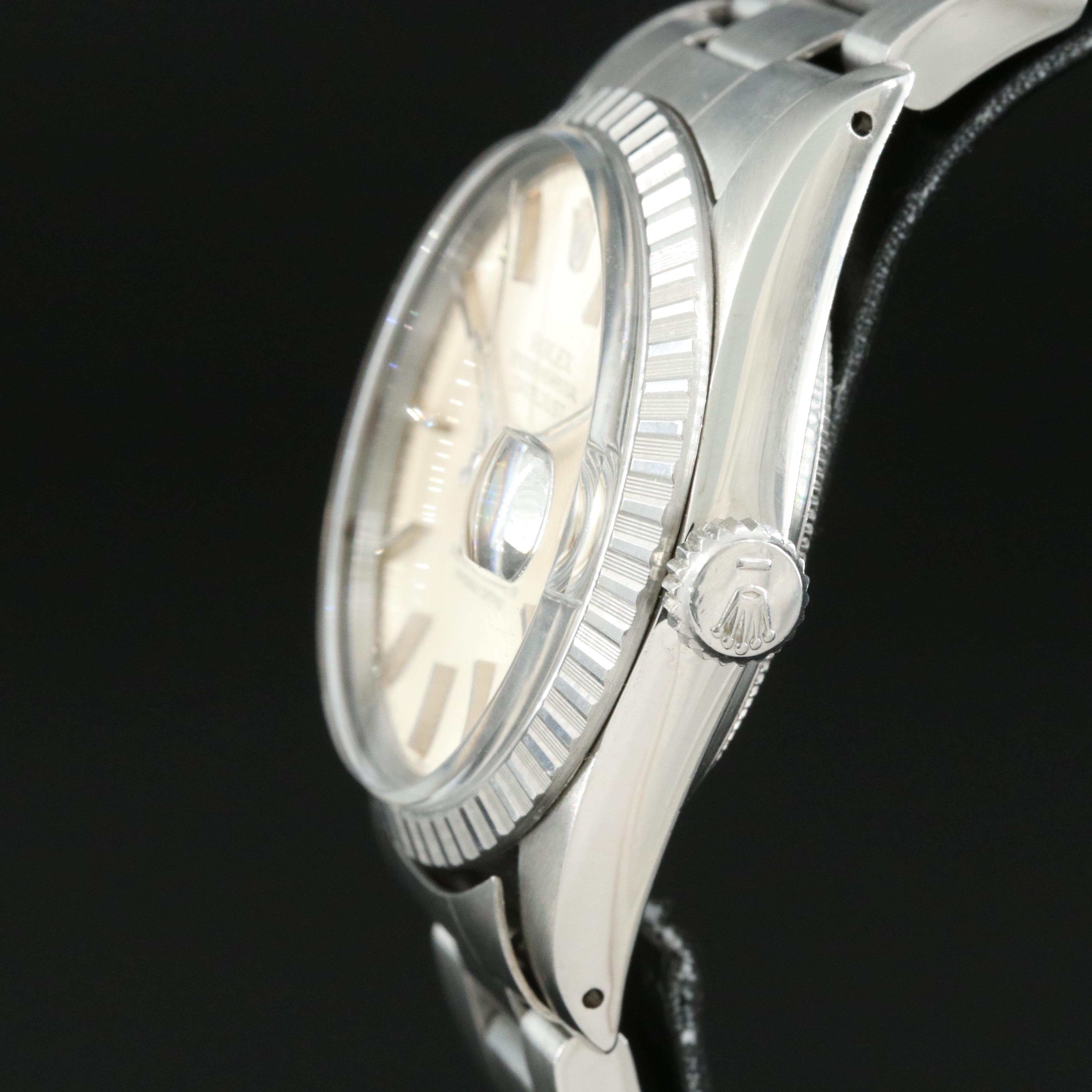1981 Rolex Oyster Perpetual Datejust Engine Turned Bezel Watch