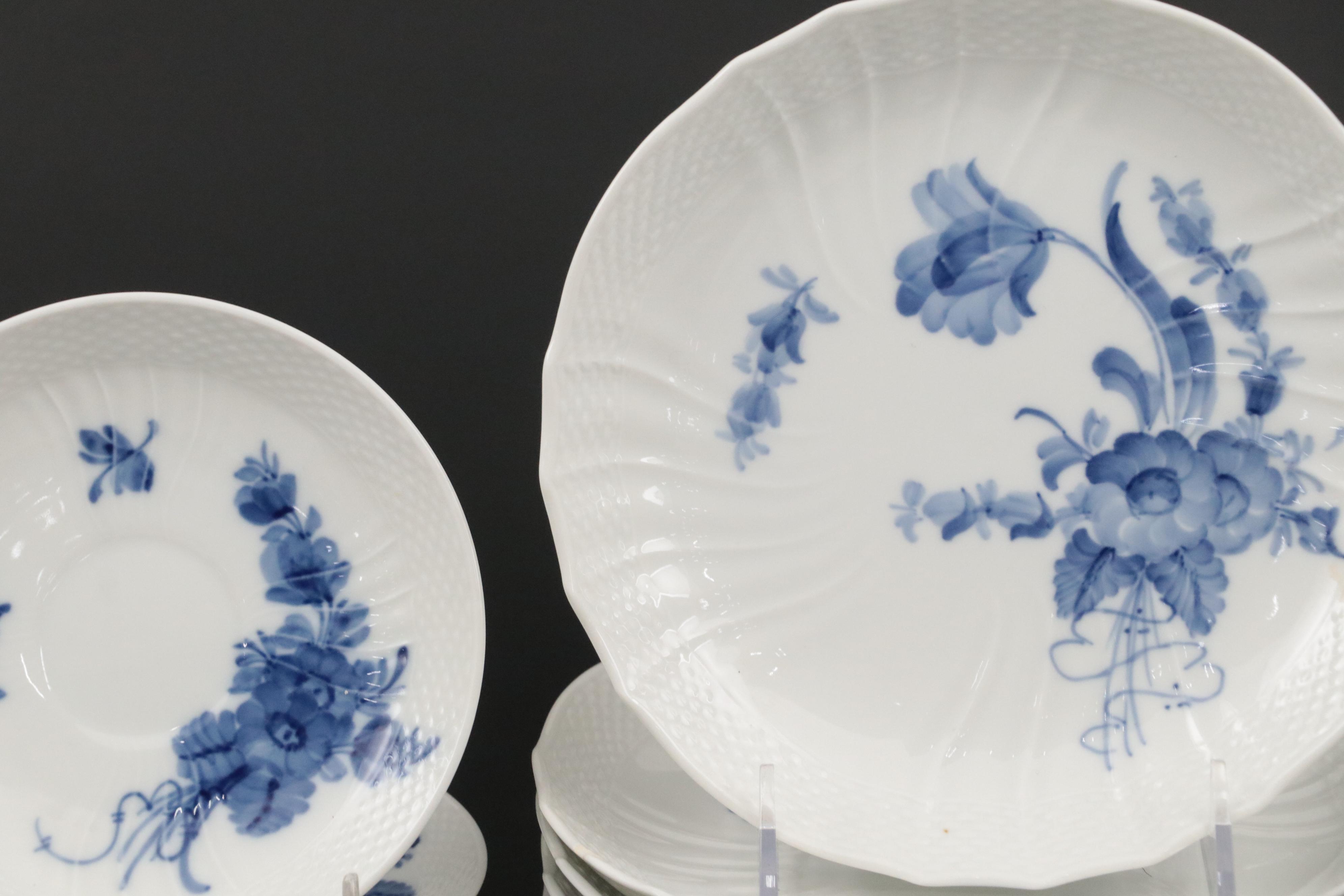 Royal Copenhagen "Blue Flowers" Porcelain Dinnerware, Mid to Late 20th Century