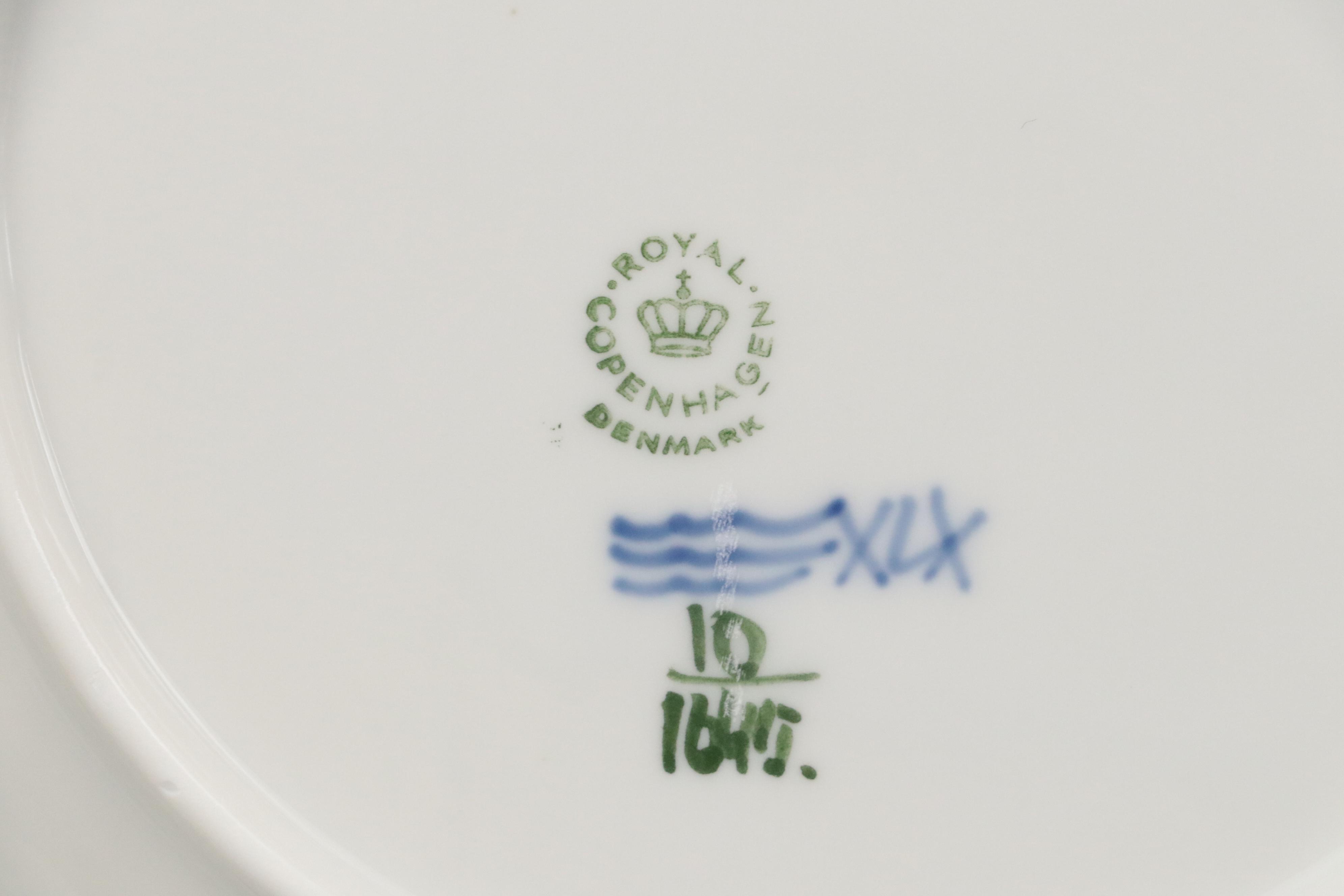 Royal Copenhagen "Blue Flowers" Porcelain Dinnerware, Mid to Late 20th Century