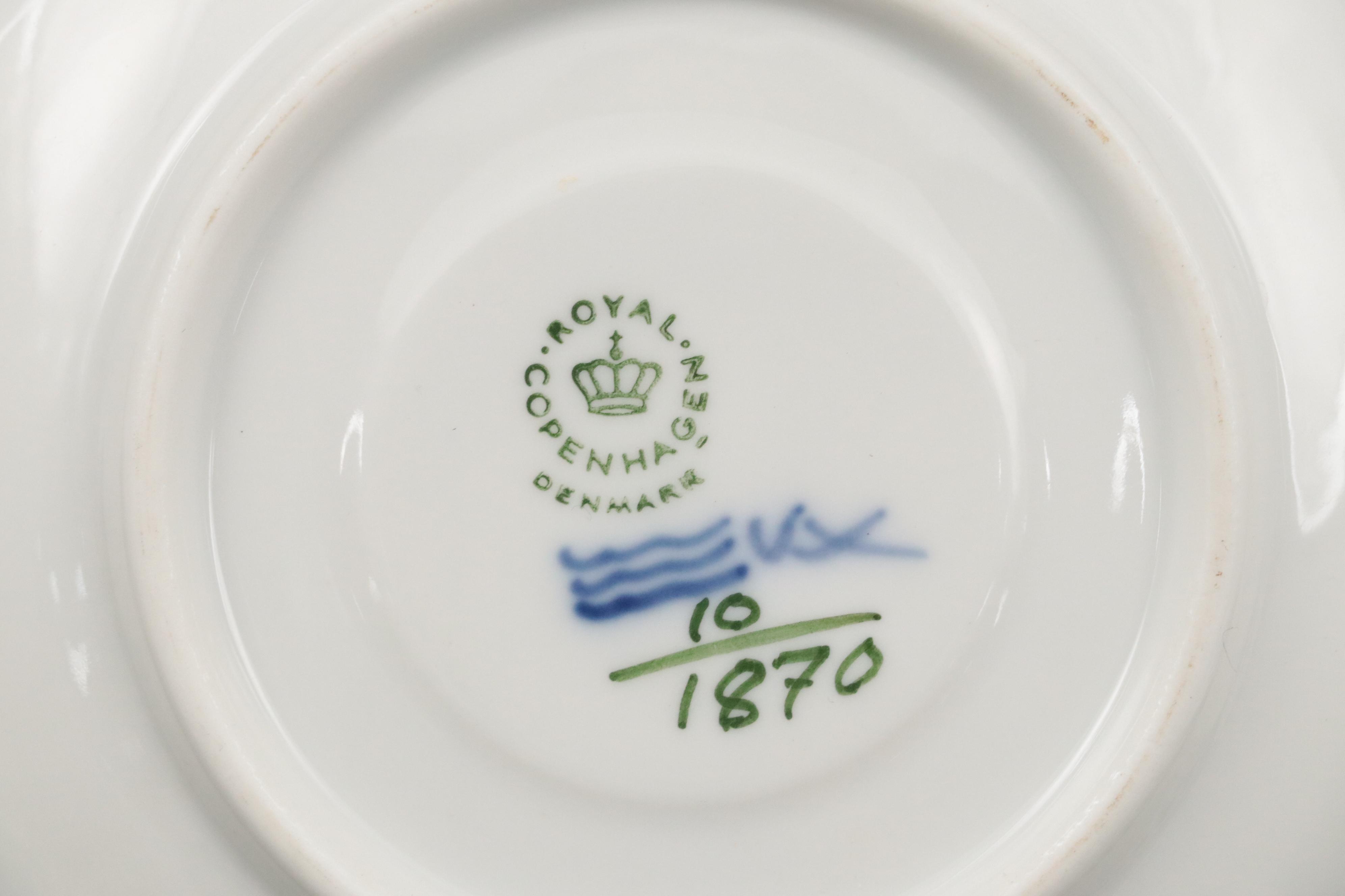 Royal Copenhagen "Blue Flowers" Porcelain Dinnerware, Mid to Late 20th Century