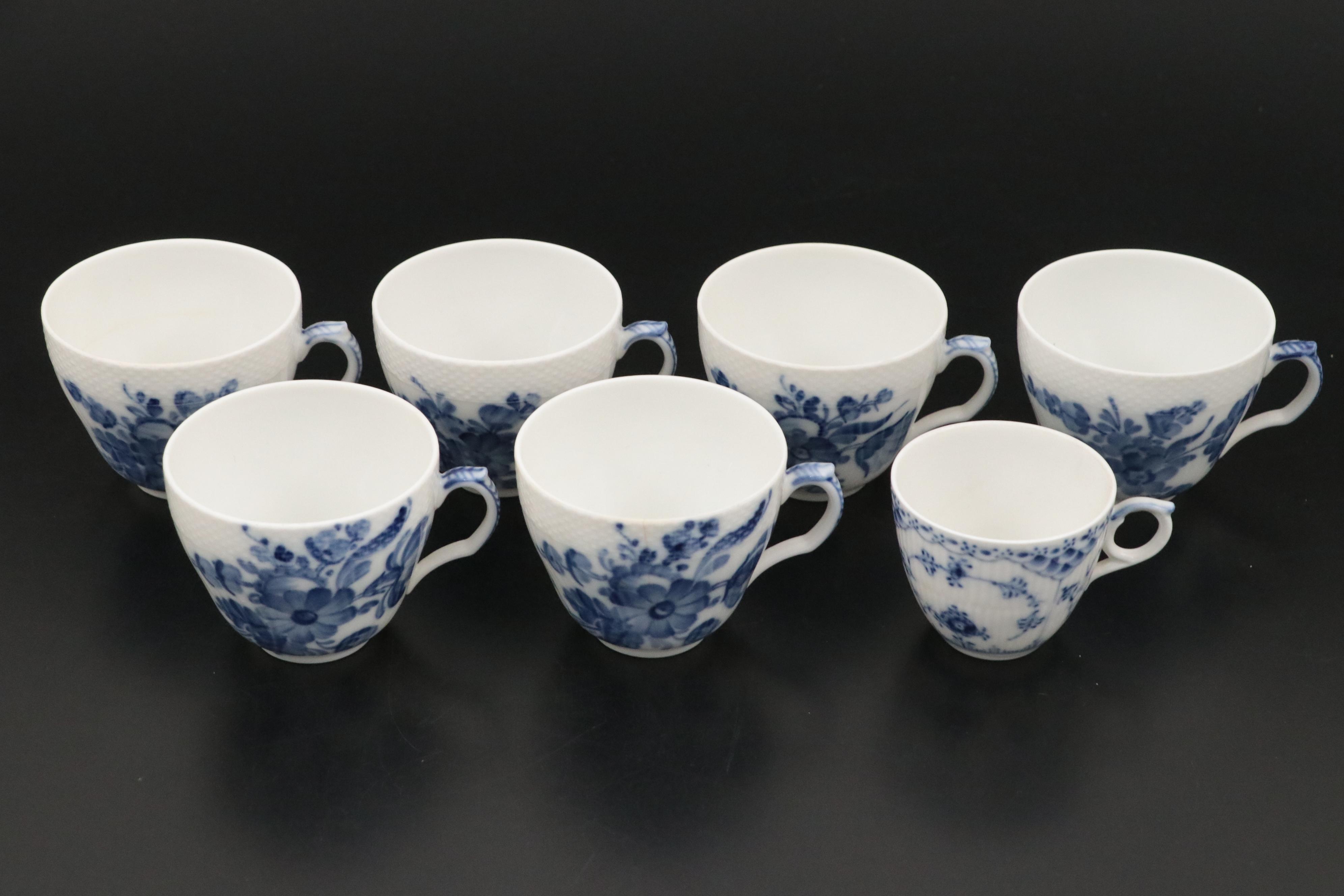 Royal Copenhagen "Blue Flowers" Porcelain Dinnerware, Mid to Late 20th Century