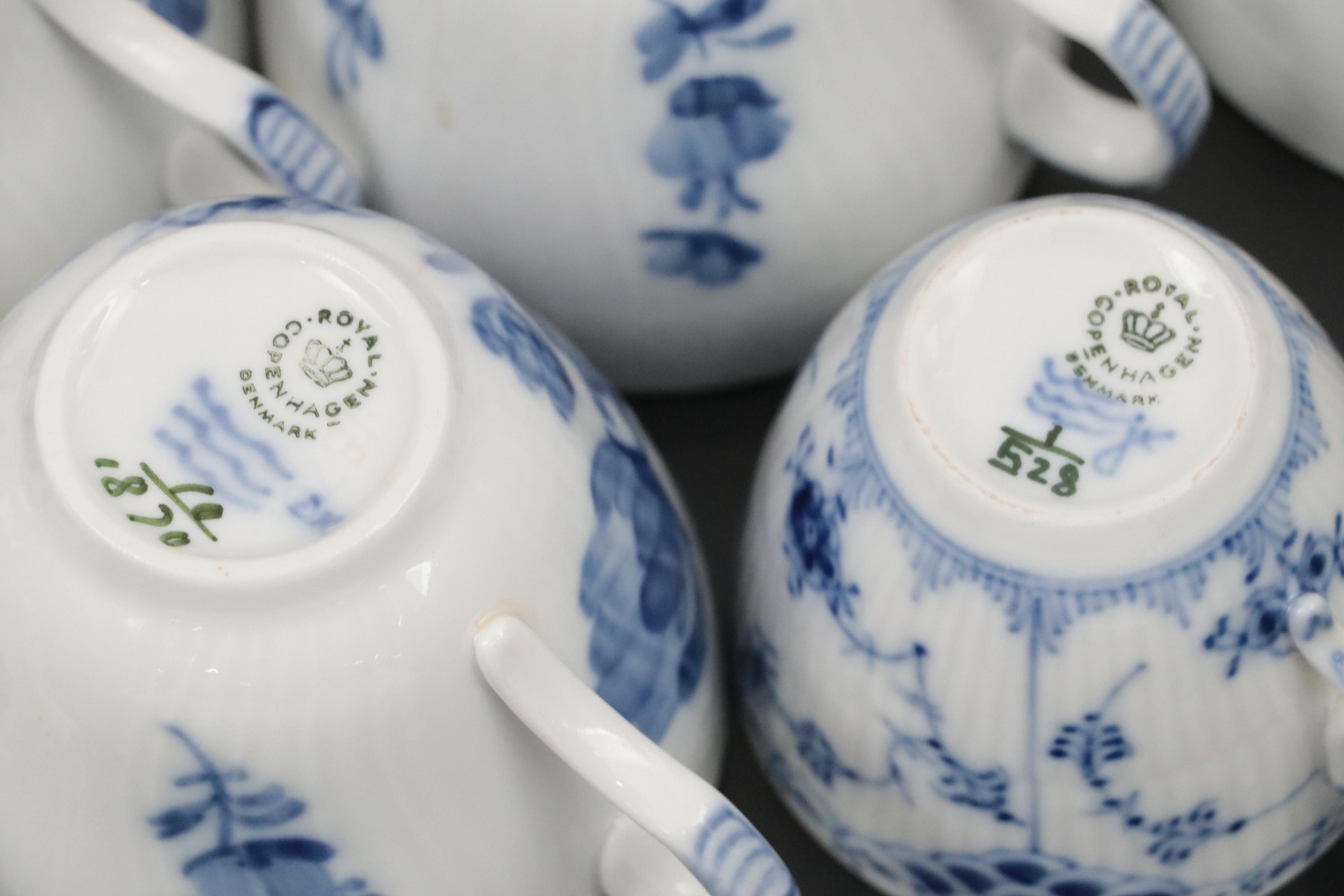 Royal Copenhagen "Blue Flowers" Porcelain Dinnerware, Mid to Late 20th Century