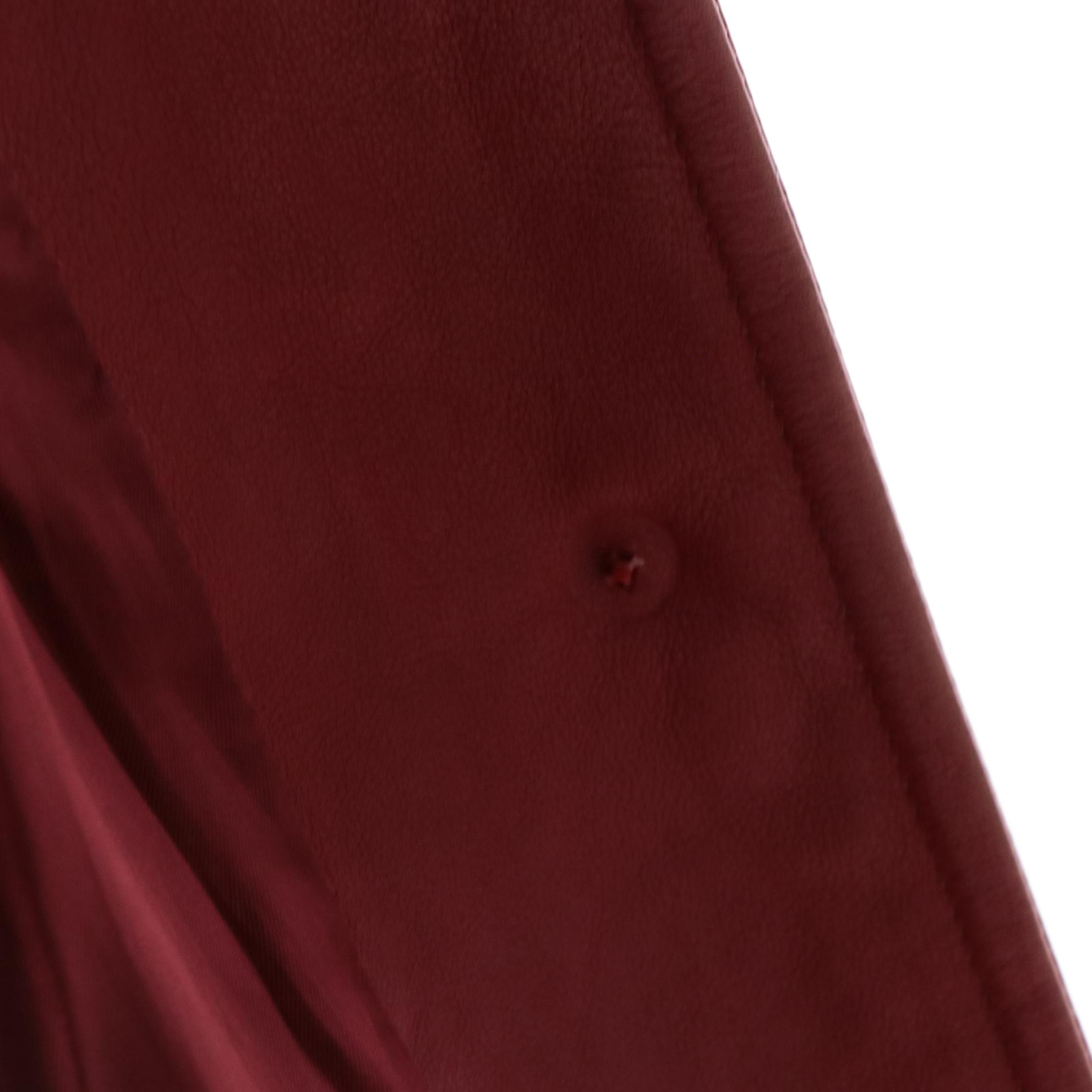 Prada Red Leather Jacket with Mother-of-Pearl Buttons