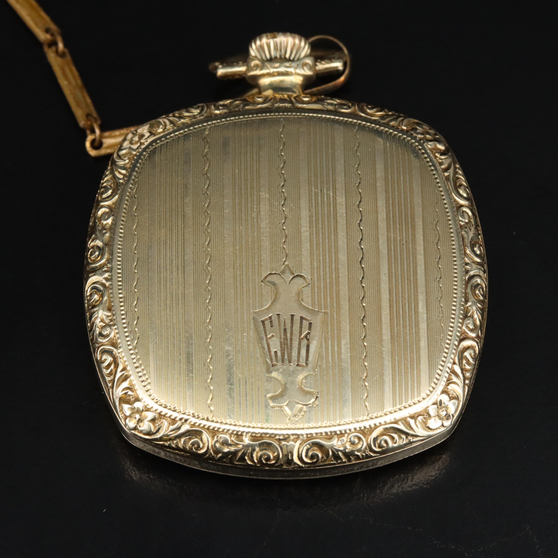 1923 Elgin Open Face Pocket Watch