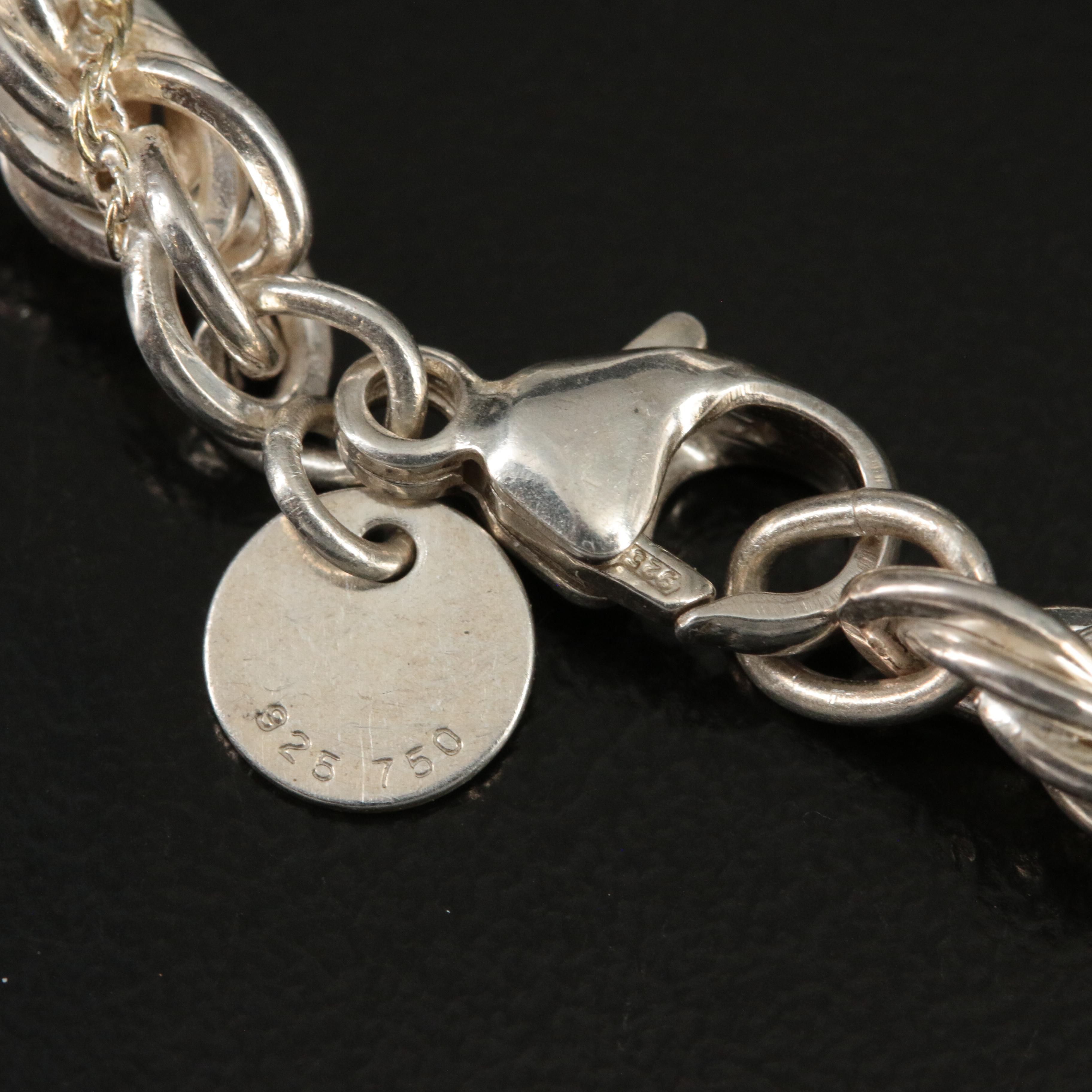 Tiffany & Co. Sterling and 18K Twisted Rope Chain Bracelet