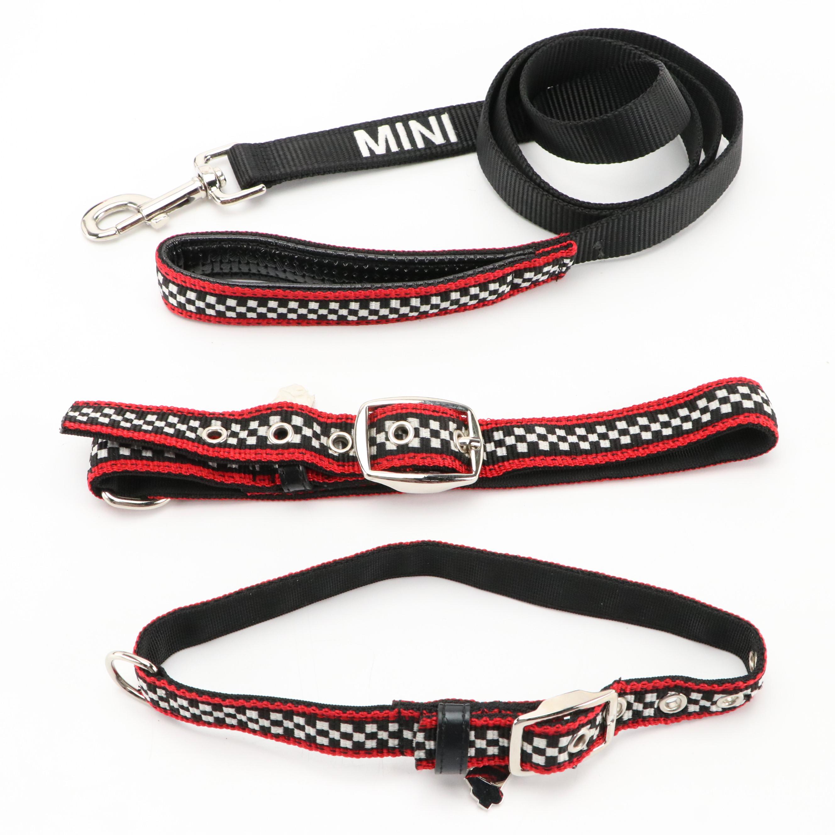 Mini Cooper Promotional Items Including Dog Leash/Collar, Keychain, Pouch, More