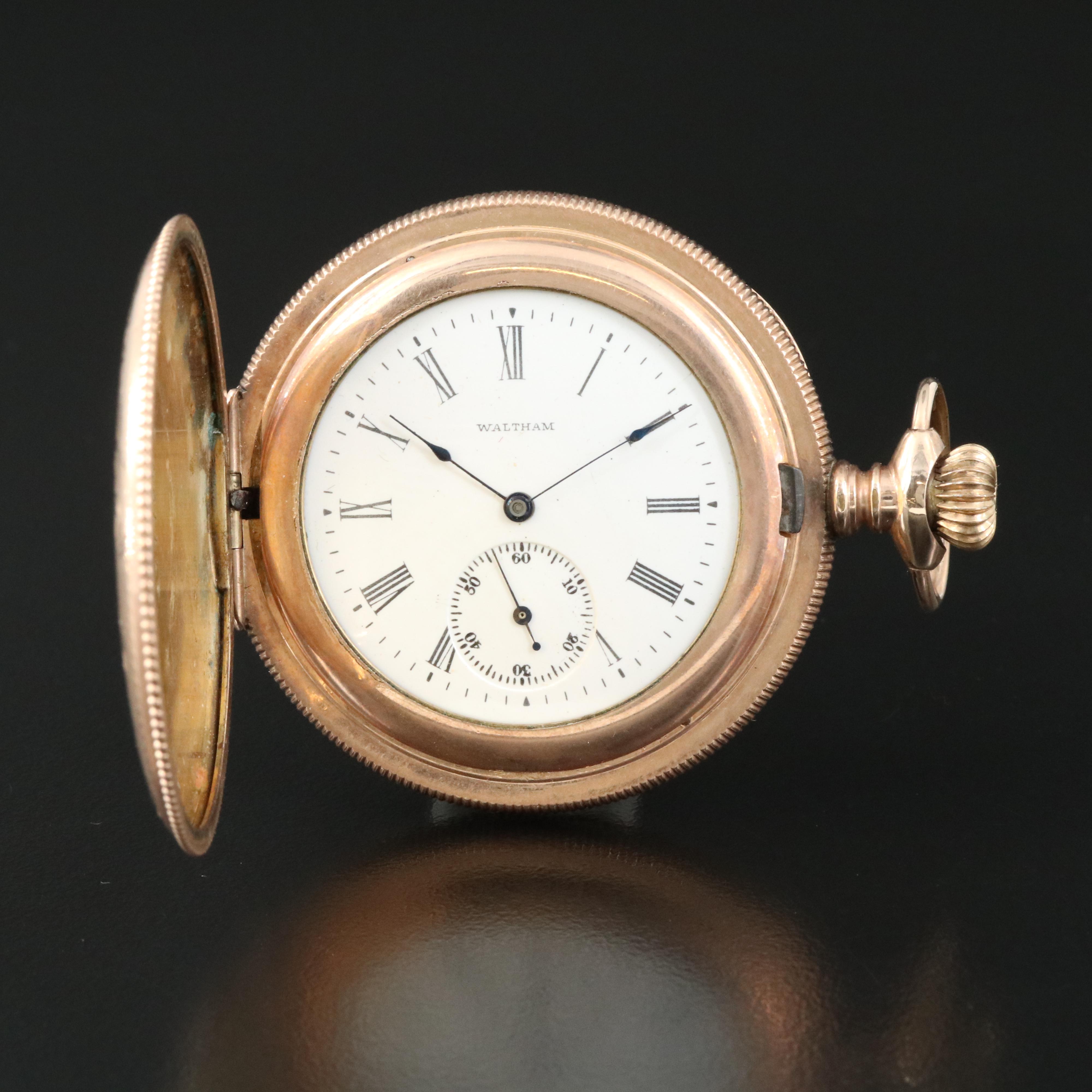 1890s Waltham Hunting Case Pocket Watch