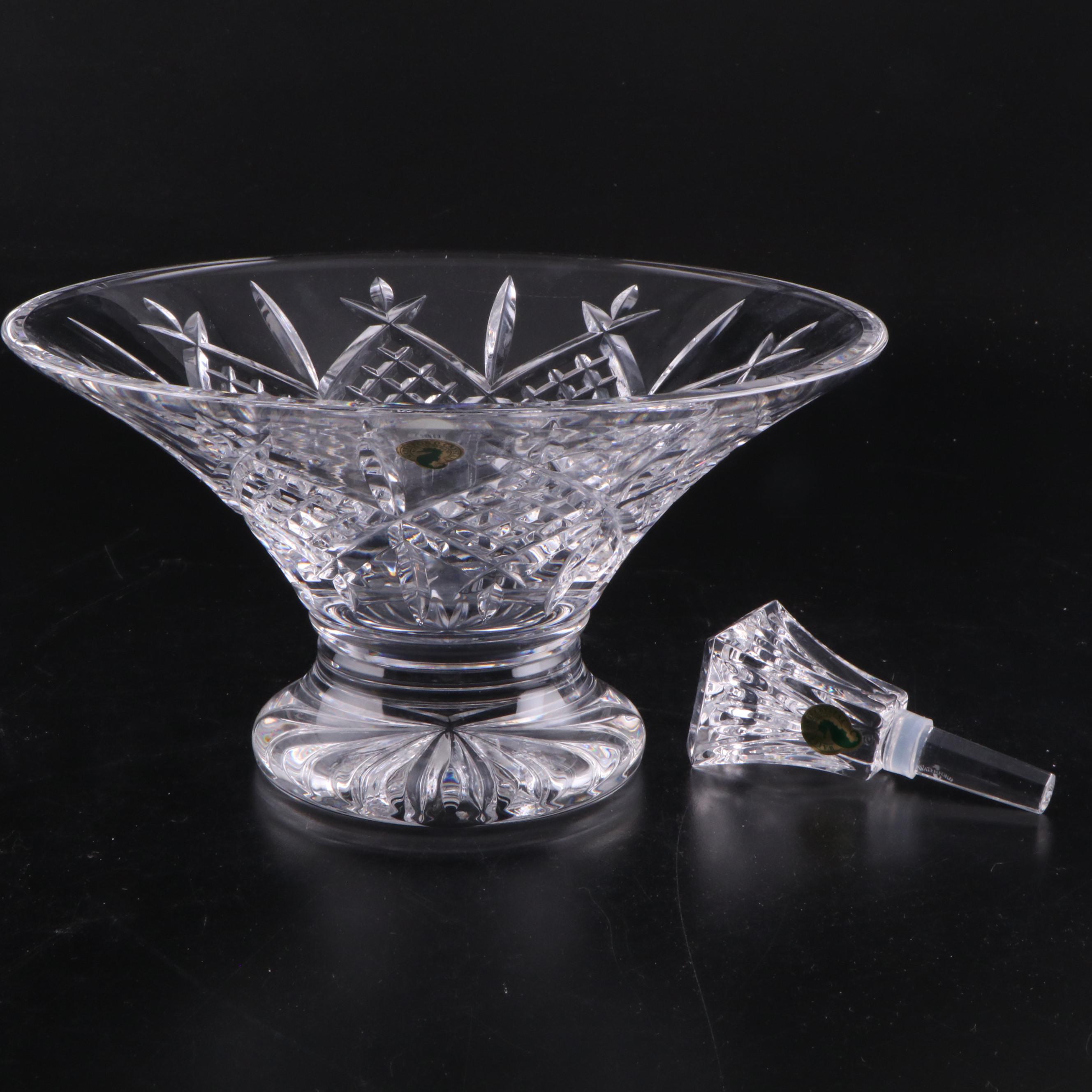 Waterford Crystal Footed Bowl and Bottle Stopper