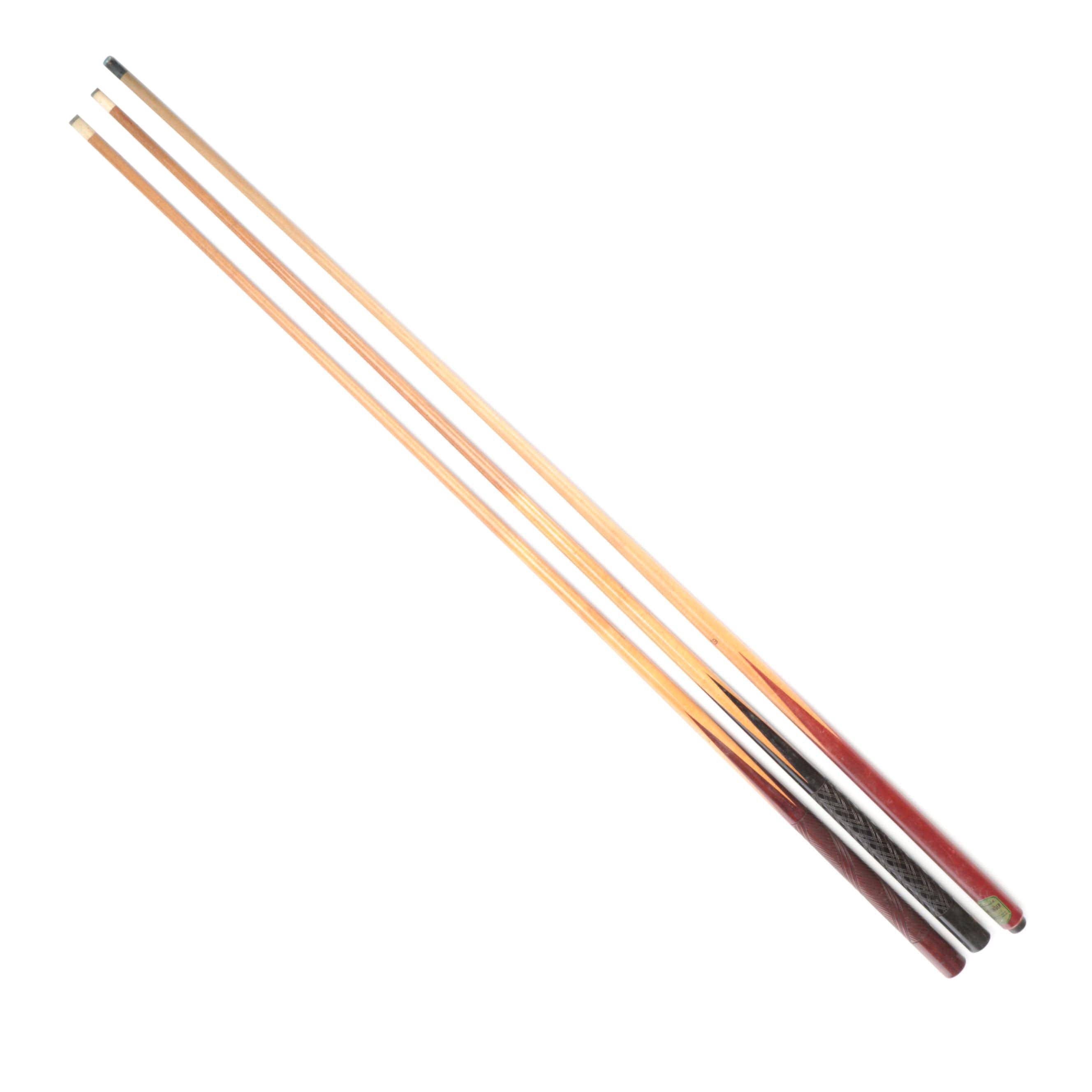 Brunswick "Challenger" and Other Pool Cues