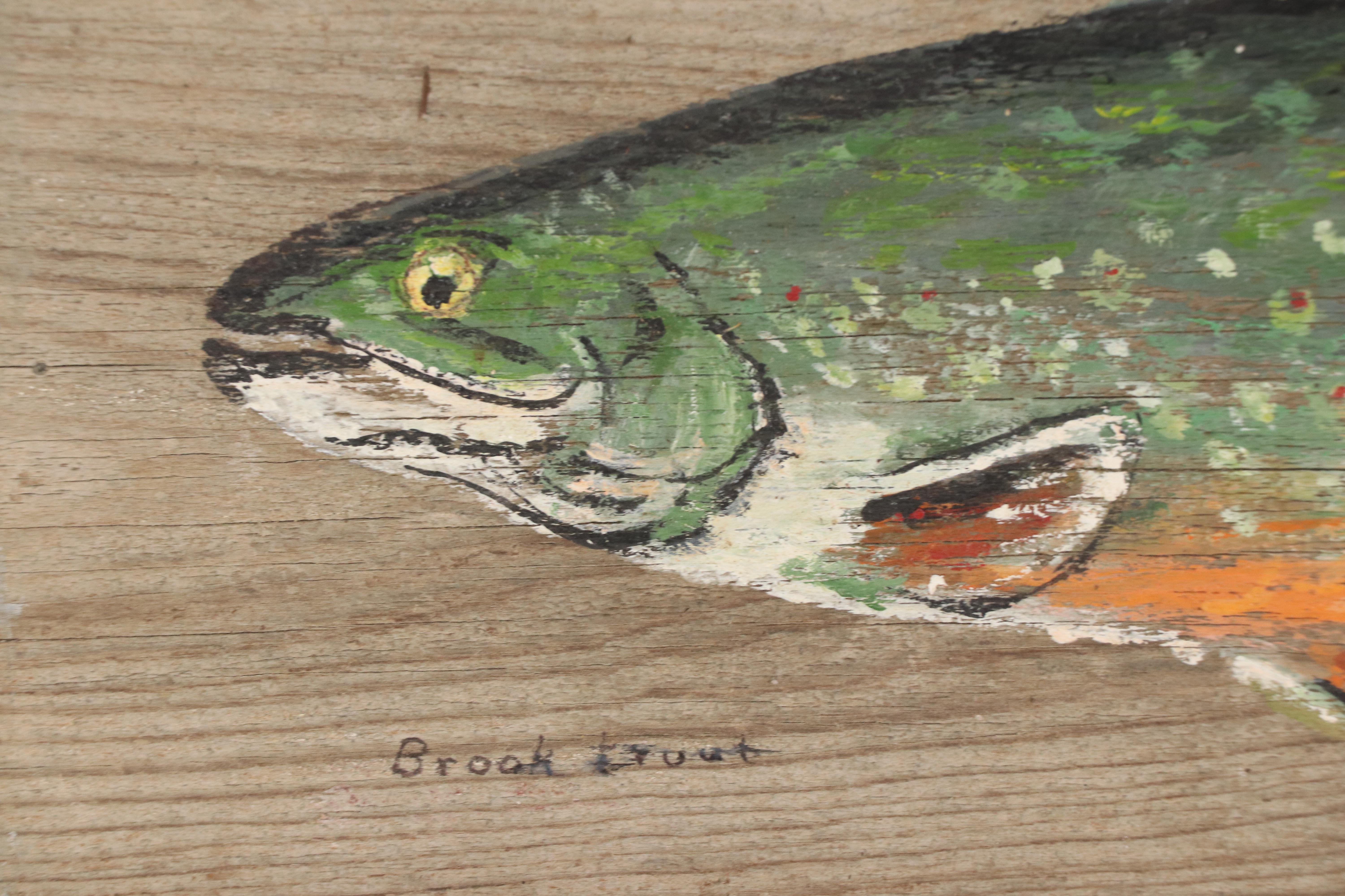 Oil Painting of Fish "Brook Trout"