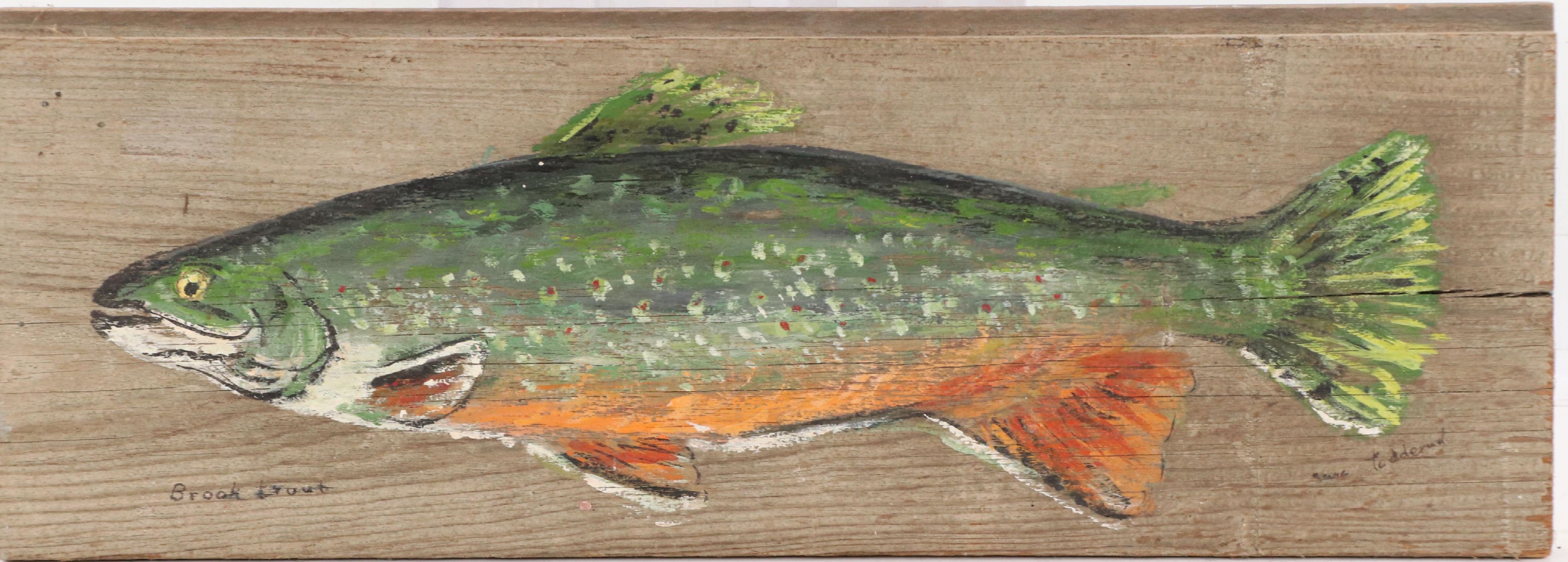 Oil Painting of Fish "Brook Trout"