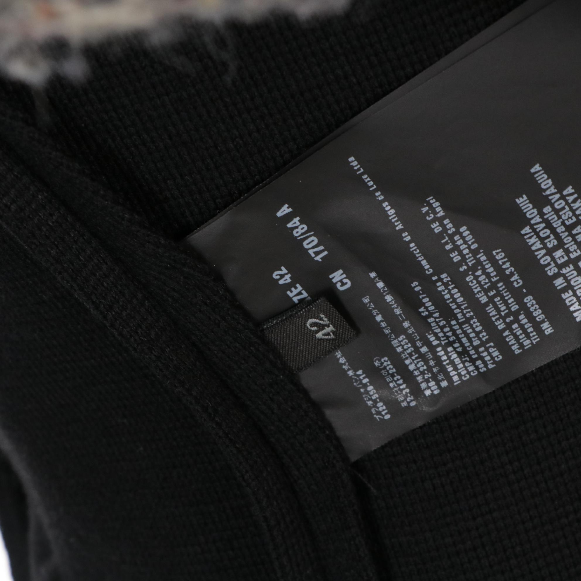 Prada Black Cotton Knit Body-Con Dress & Wool Blazer