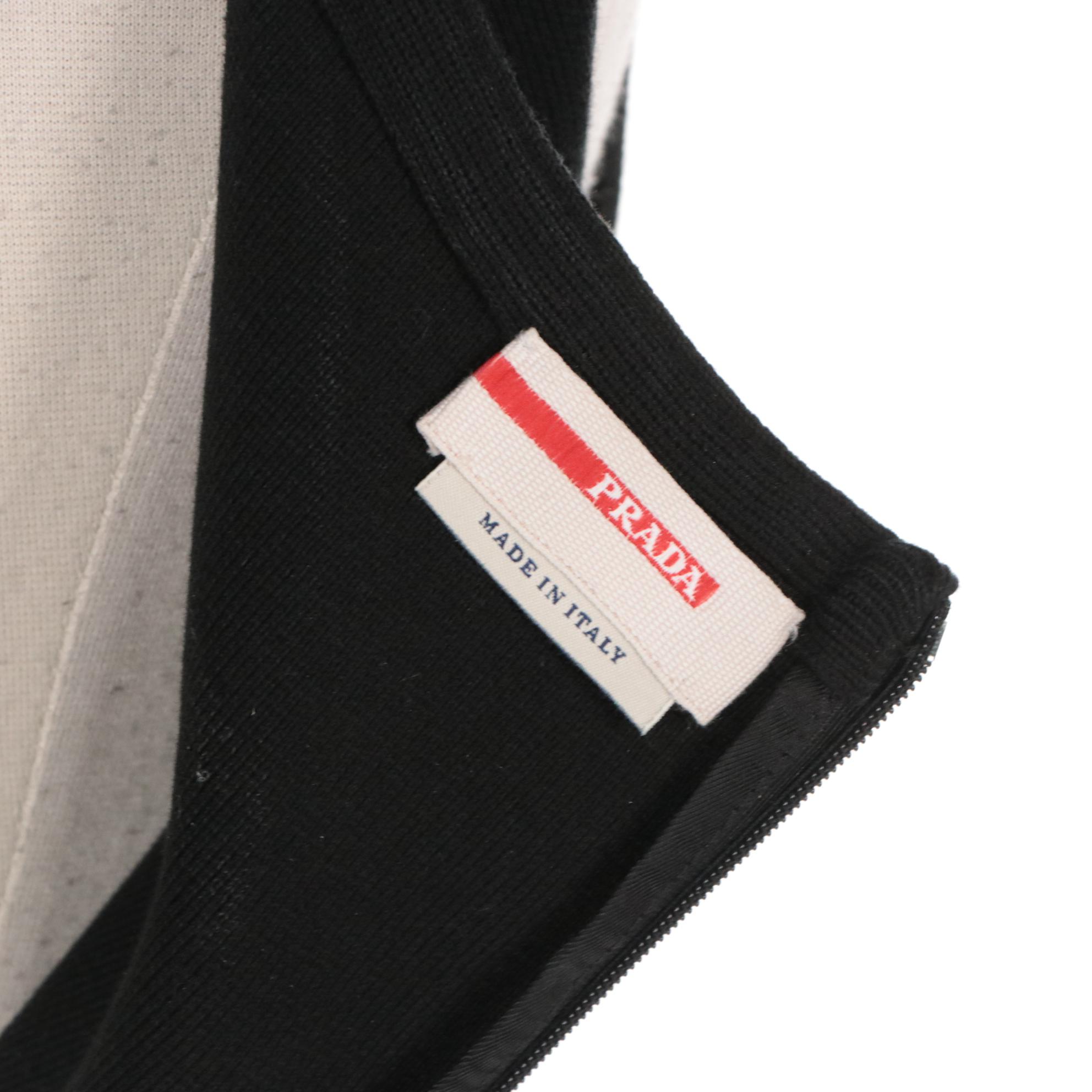 Prada Black Cotton Knit Body-Con Dress & Wool Blazer