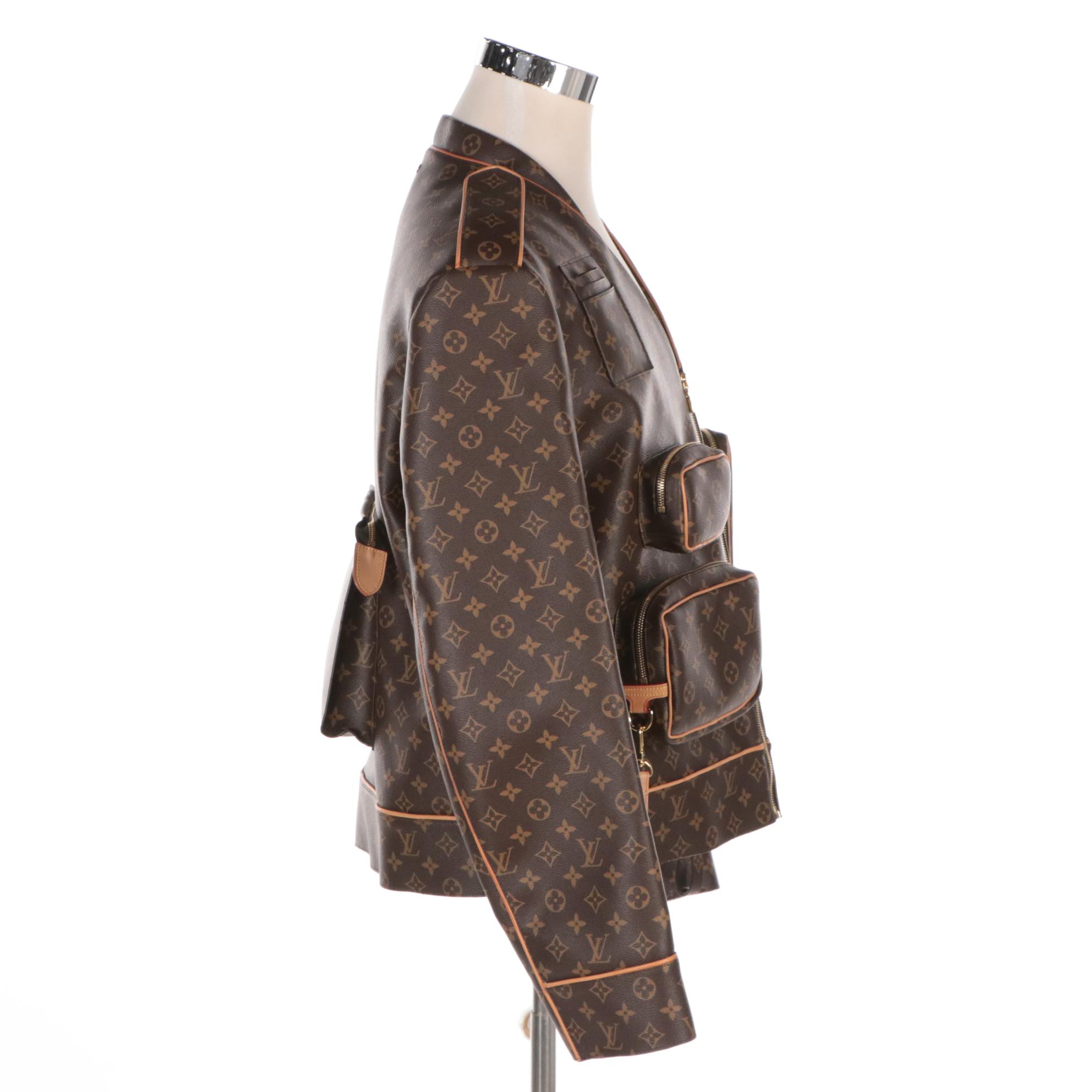 Men's Louis Vuitton Brown Monogram Canvas Admiral Jacket, New with Tag