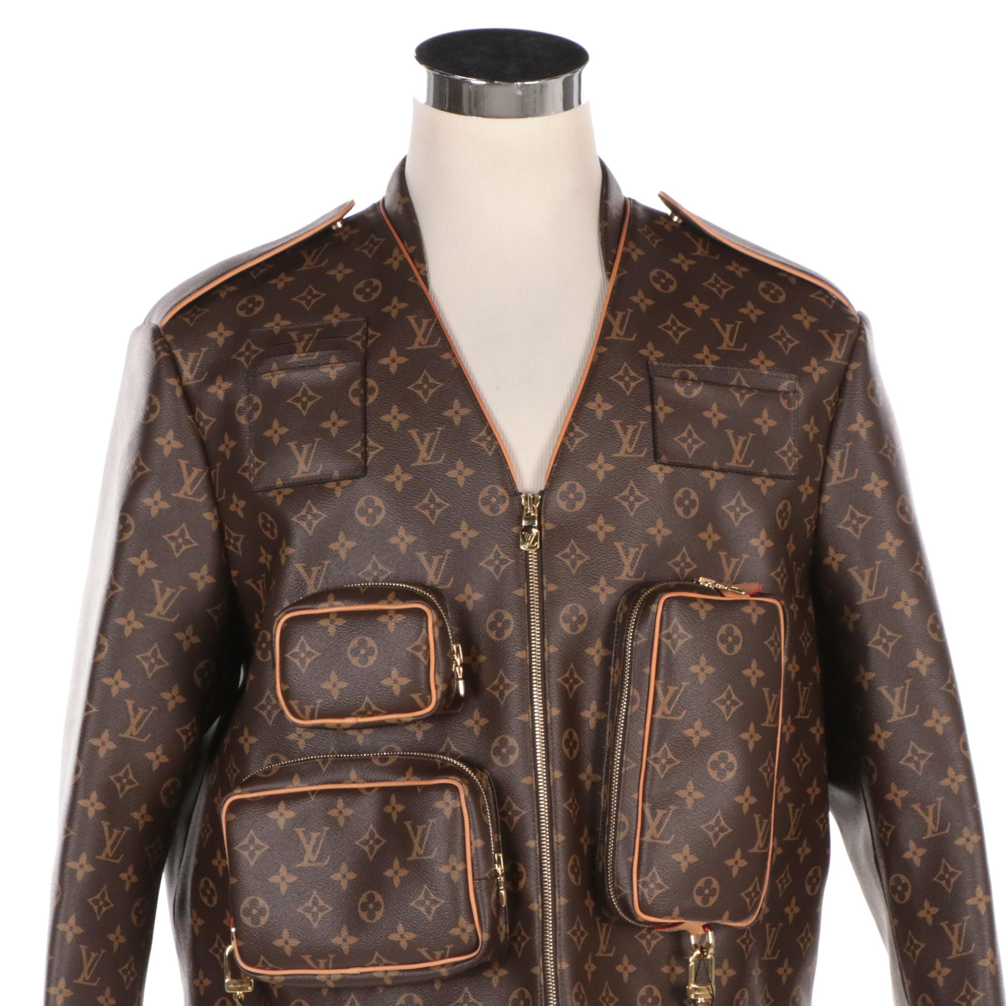 Men's Louis Vuitton Brown Monogram Canvas Admiral Jacket, New with Tag