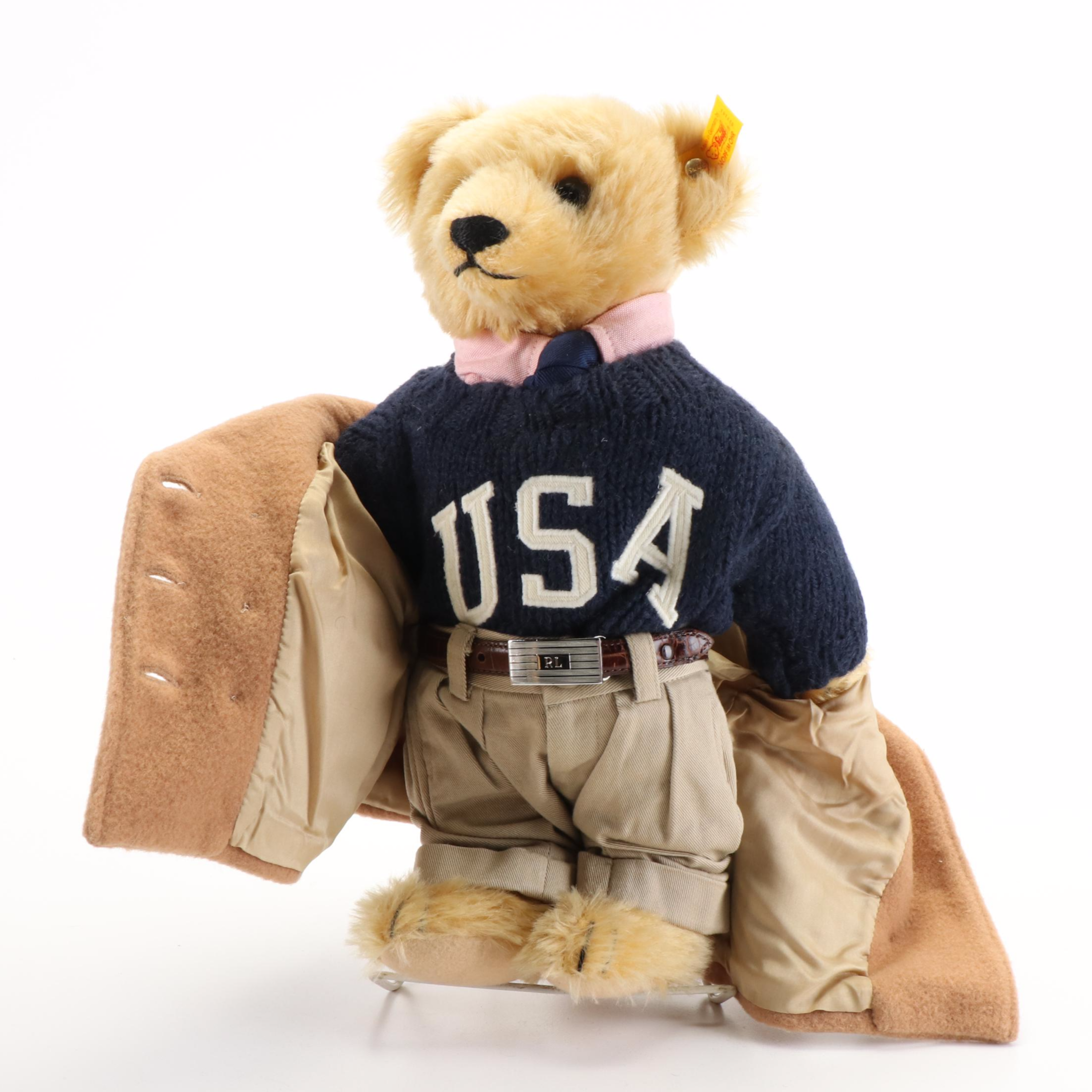 "The Preppy Bear" and Other Ralph Lauren For Steiff "Polo" Bear, Late 20th C.