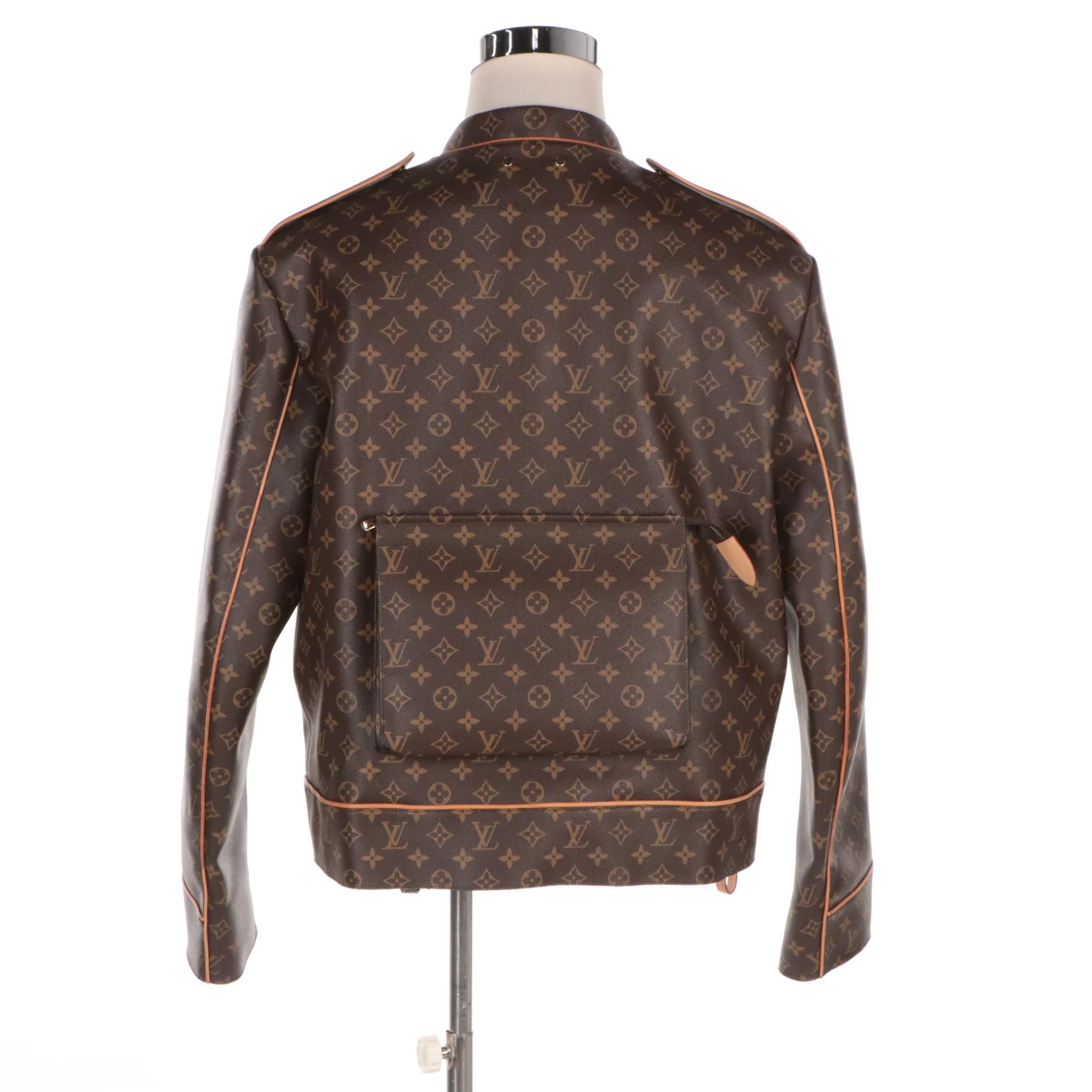 Men's Louis Vuitton Brown Monogram Canvas Admiral Jacket, New with Tag