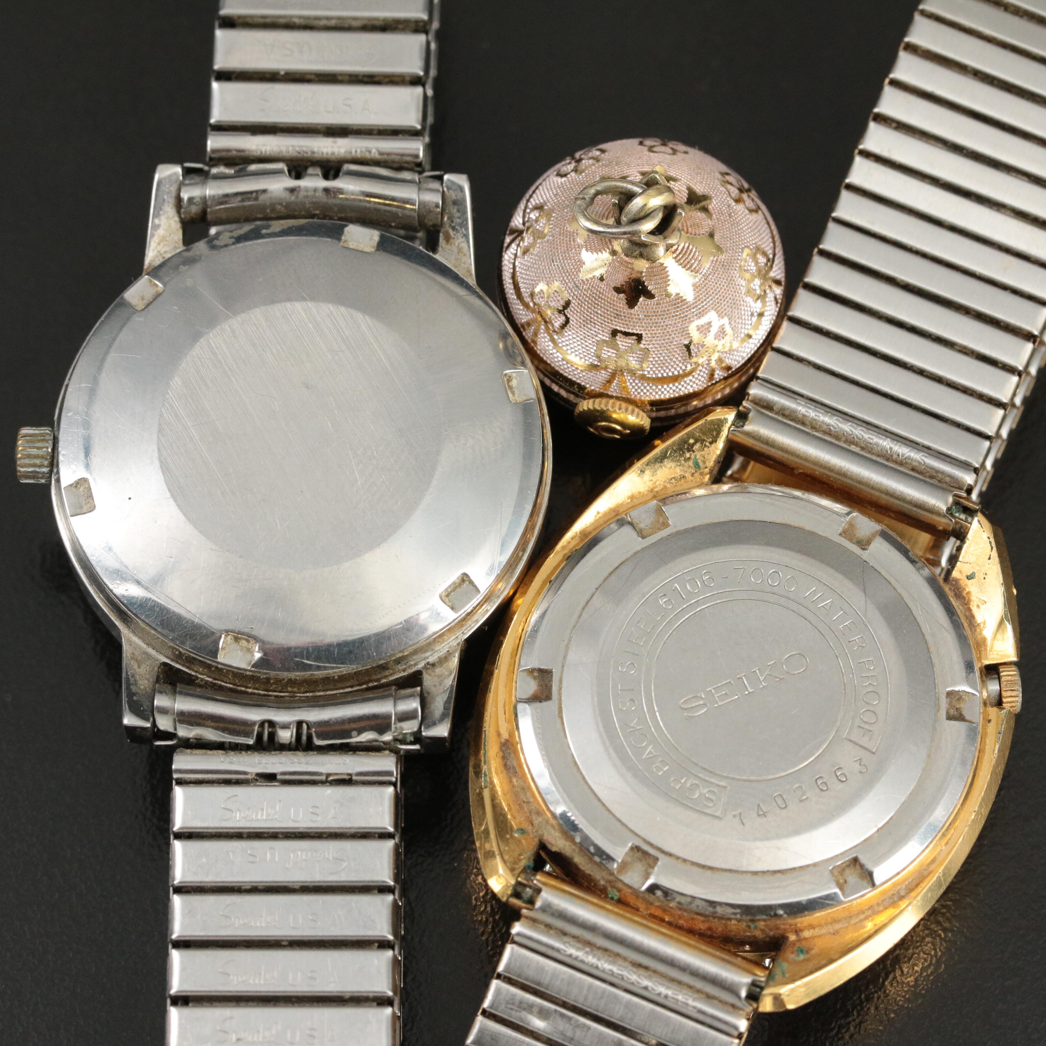 Seiko and Omega Watches with Consul Pendant Watch