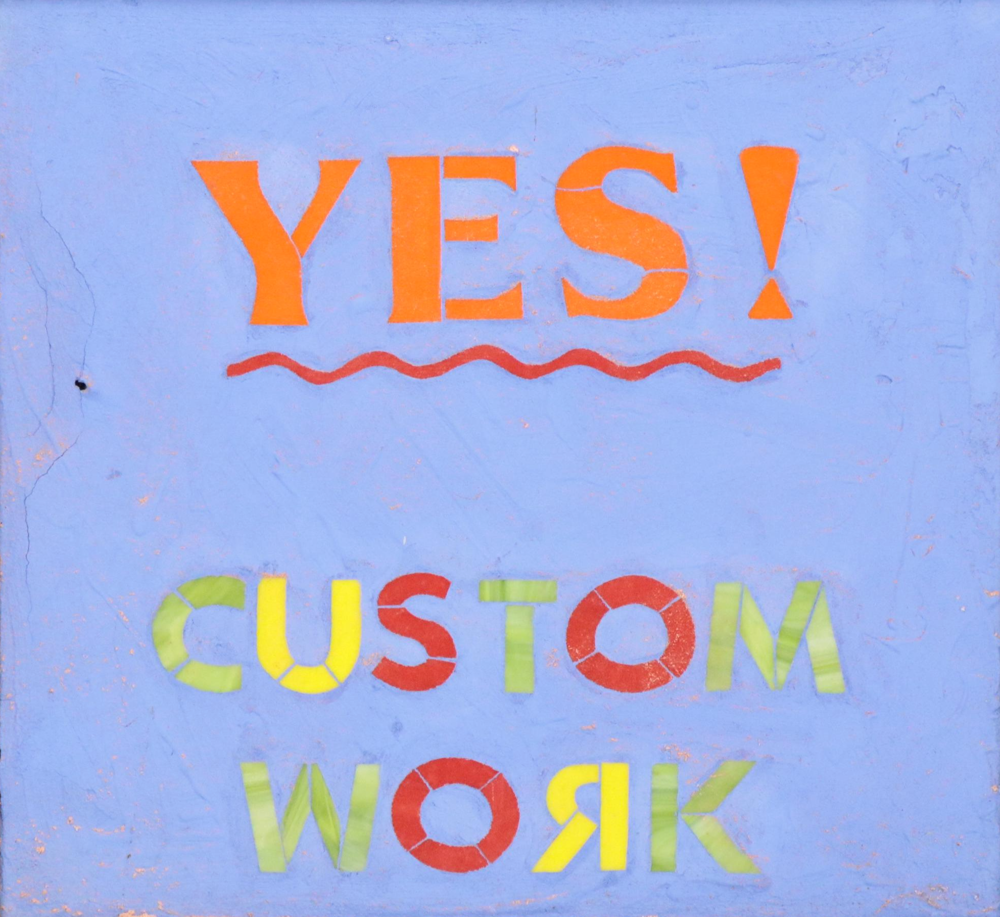 Mixed Media Mosaic "Yes! Custom Work" EBTH